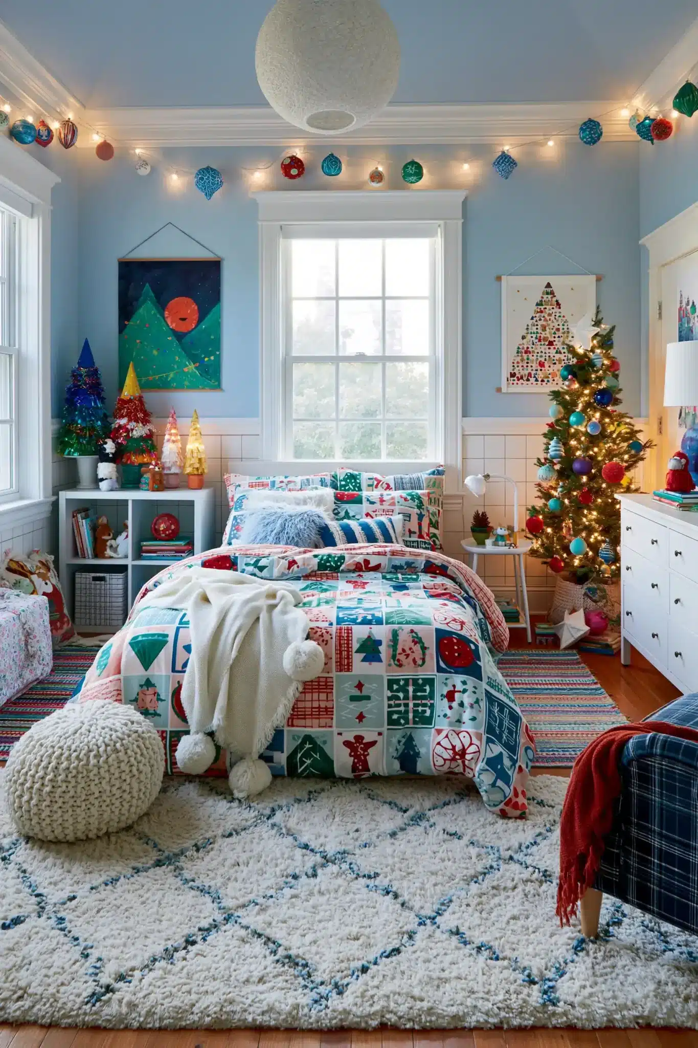 29 Blue Christmas Decor Ideas for a Tree That Breaks From Red and Green 13 blue christmas decor