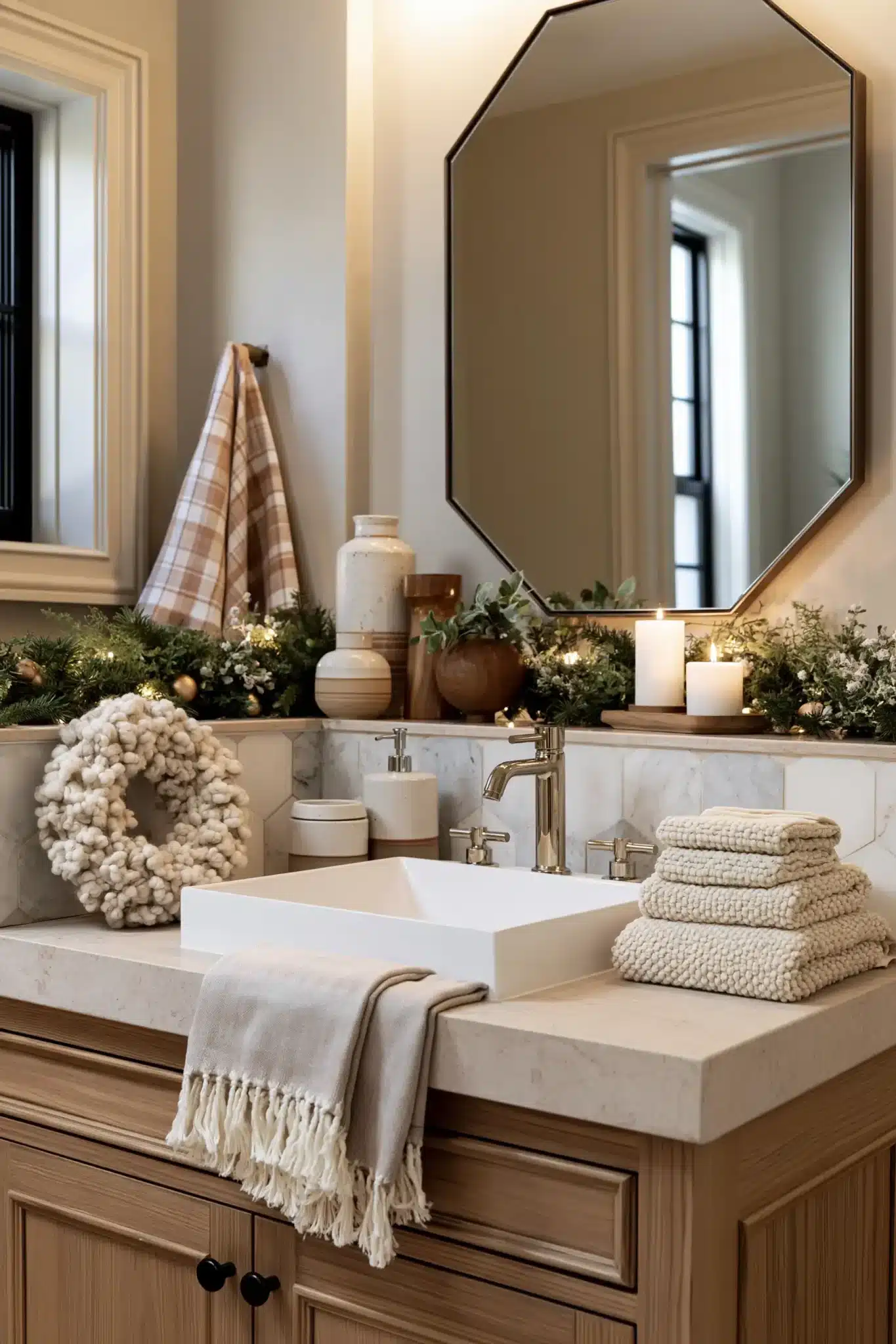 29 Neutral Christmas Decor Ideas for a Room That Stays Calm 13 neutral christmas decor