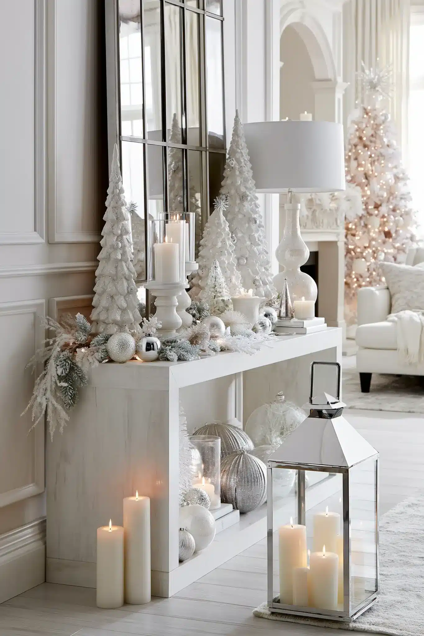 29 Christmas Entryway Table Decor Ideas for a First Impression That Is Warm 13 christmas entryway table decor