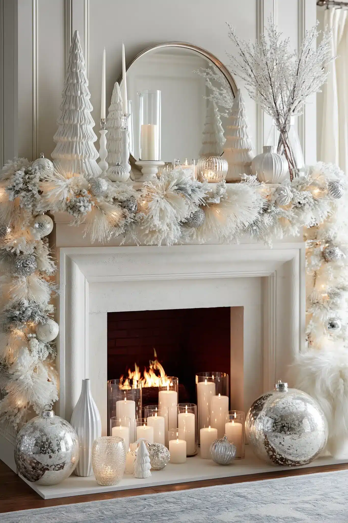 29 Christmas Mantle Decor Ideas for a Hearth That Does Not Compete With the Tree 13 christmas mantle decor