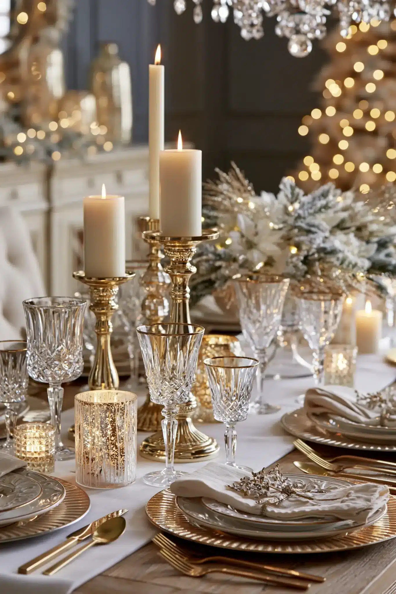 29 White and Gold Christmas Decor Ideas for a Room That Stays Quiet 14 white and gold christmas decor