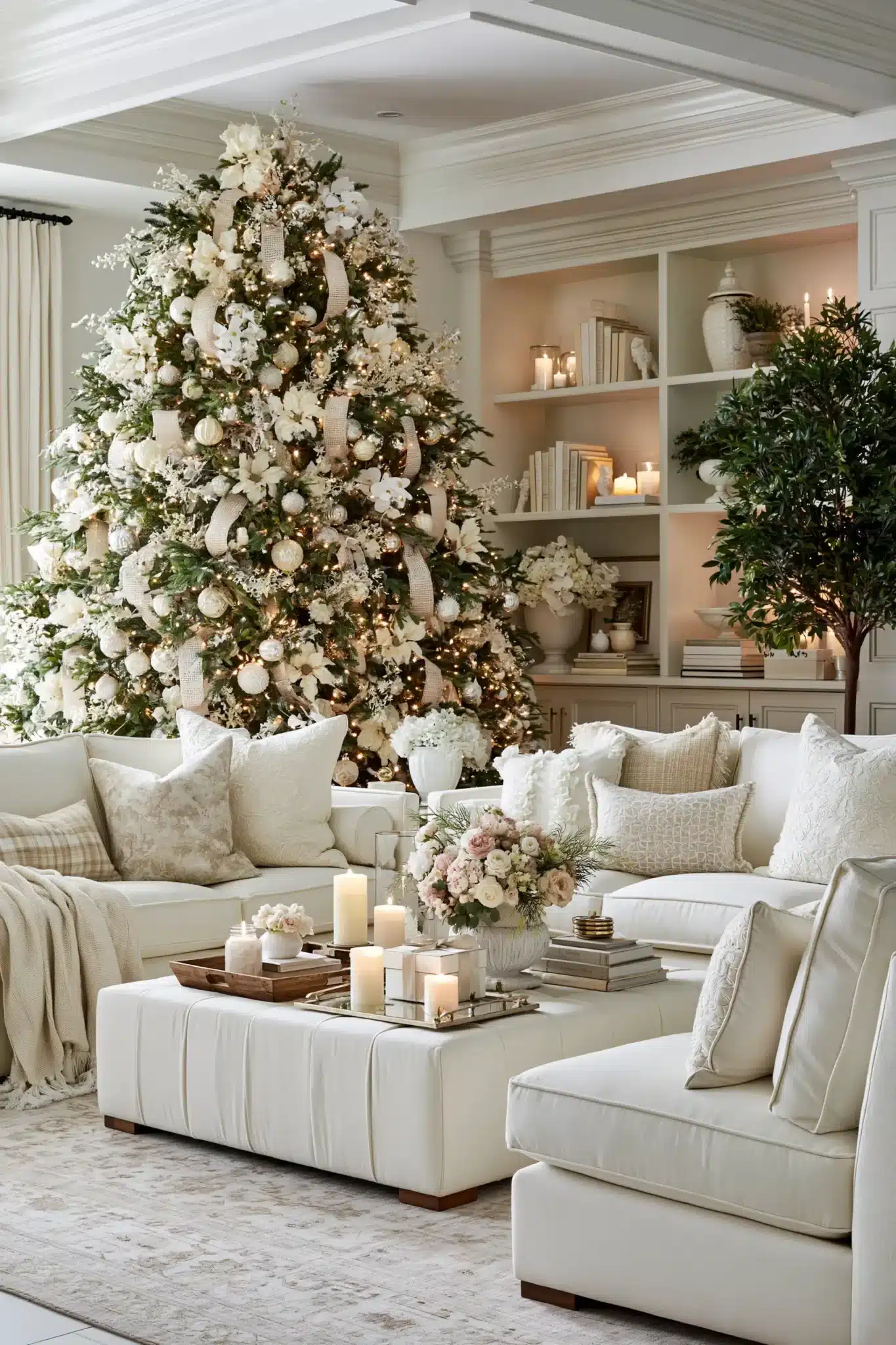 29 White Christmas Decor Ideas for a Room That Stays Bright and Quiet 14 white christmas decor