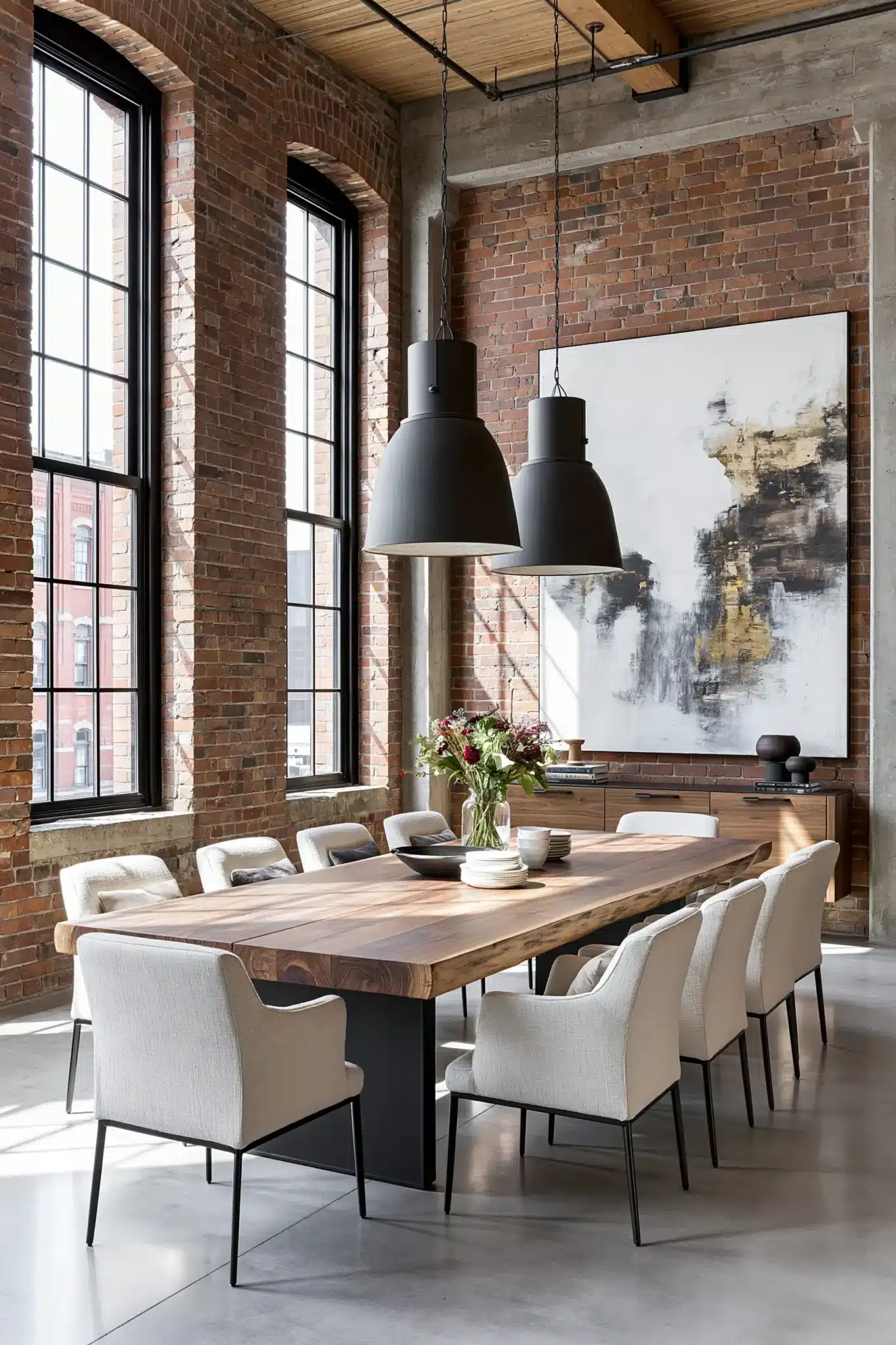 29 Modern Dining Room Ideas for a Table That Stays Out of the Way 14 modern dining room