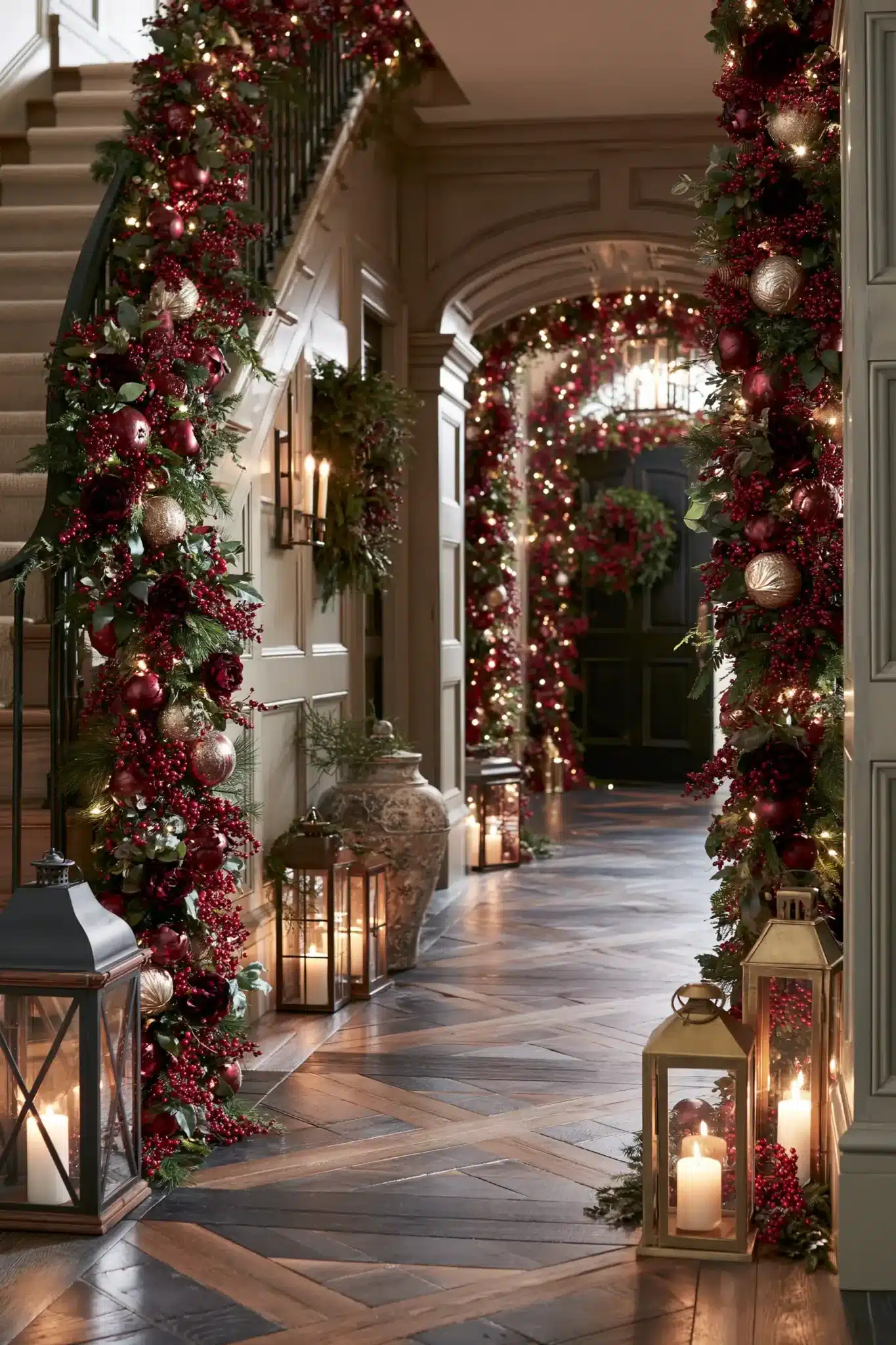29 Hallway Christmas Decor Ideas for a Path That Feels Festive 15 hallway christmas decor