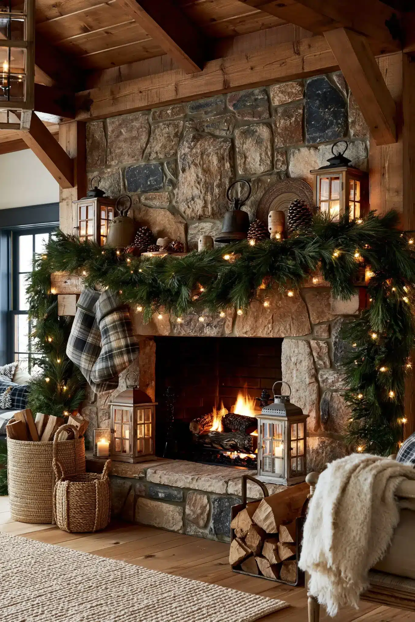 29 Christmas Fireplace Decor Ideas for a Hearth That Does the Heavy Lifting 15 christmas fireplace decor ideas