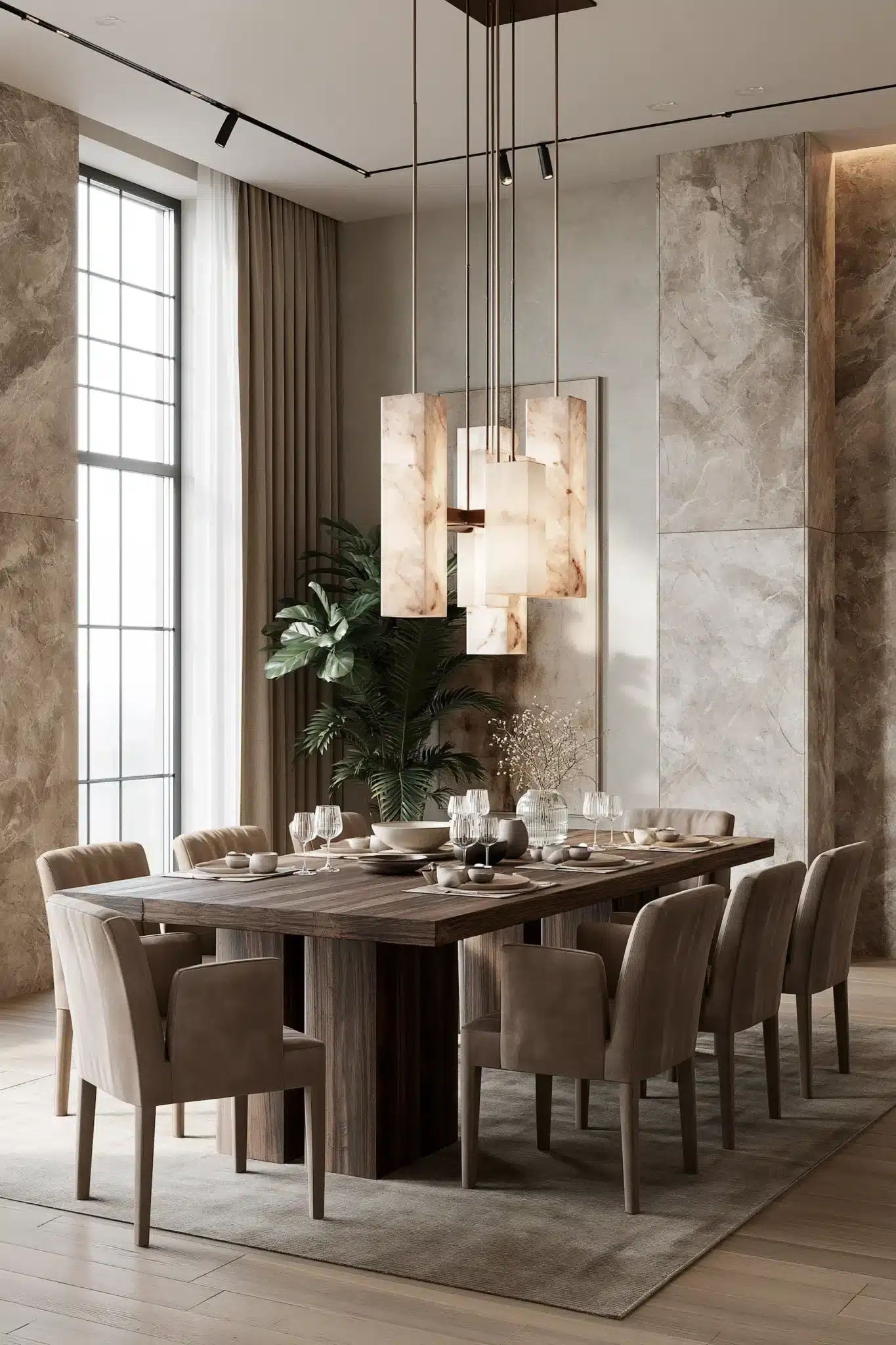29 Modern Dining Room Ideas for a Table That Stays Out of the Way 15 modern dining room