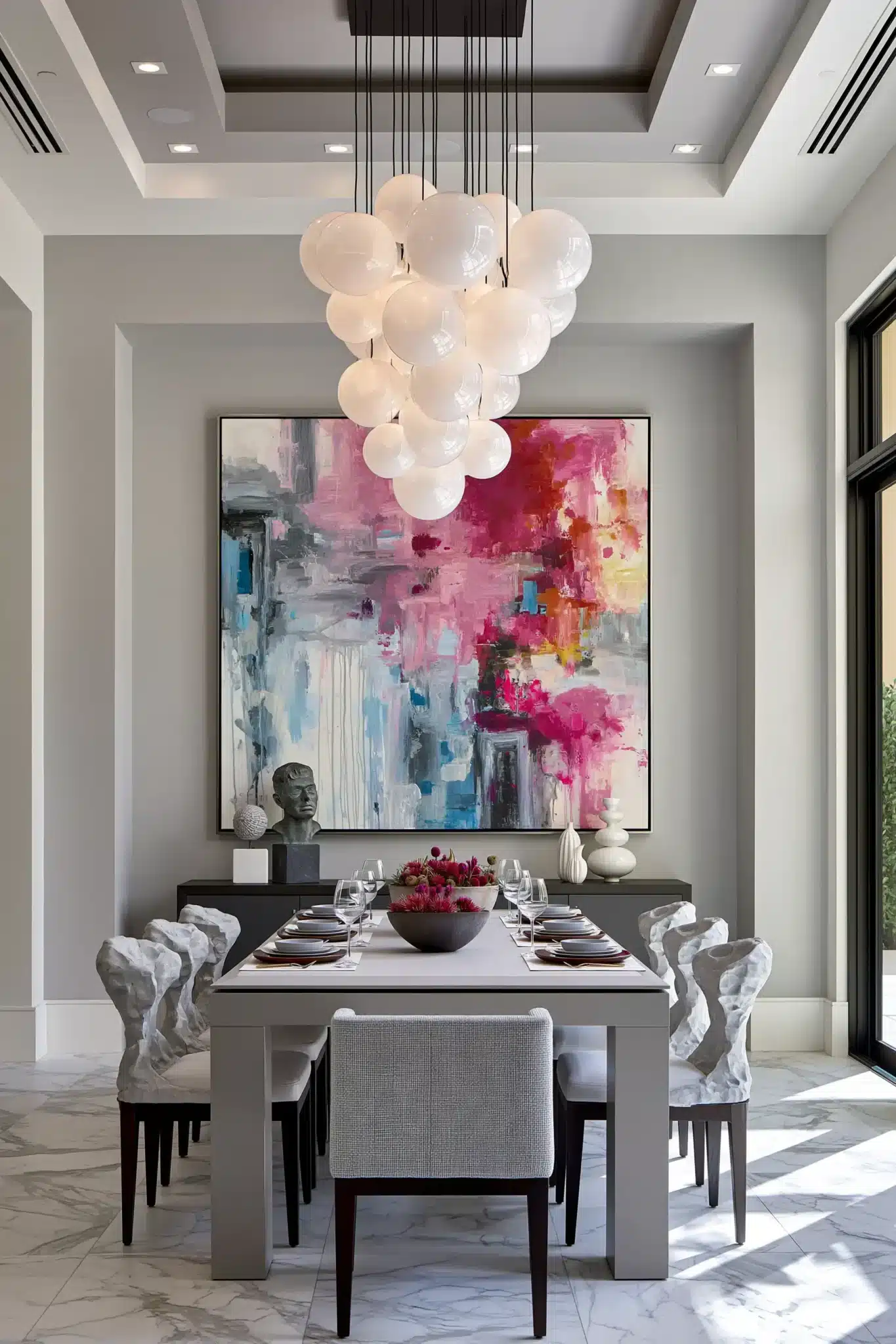 29 Modern Dining Room Ideas for a Table That Stays Out of the Way 16 modern dining room