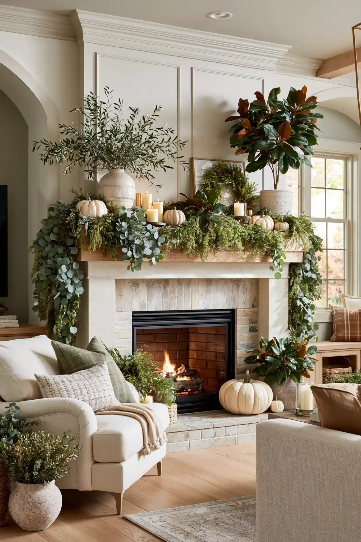 29 Thanksgiving Mantel Decor Ideas for a Hearth That Anchors the Room 16 thanksgiving mantel decor