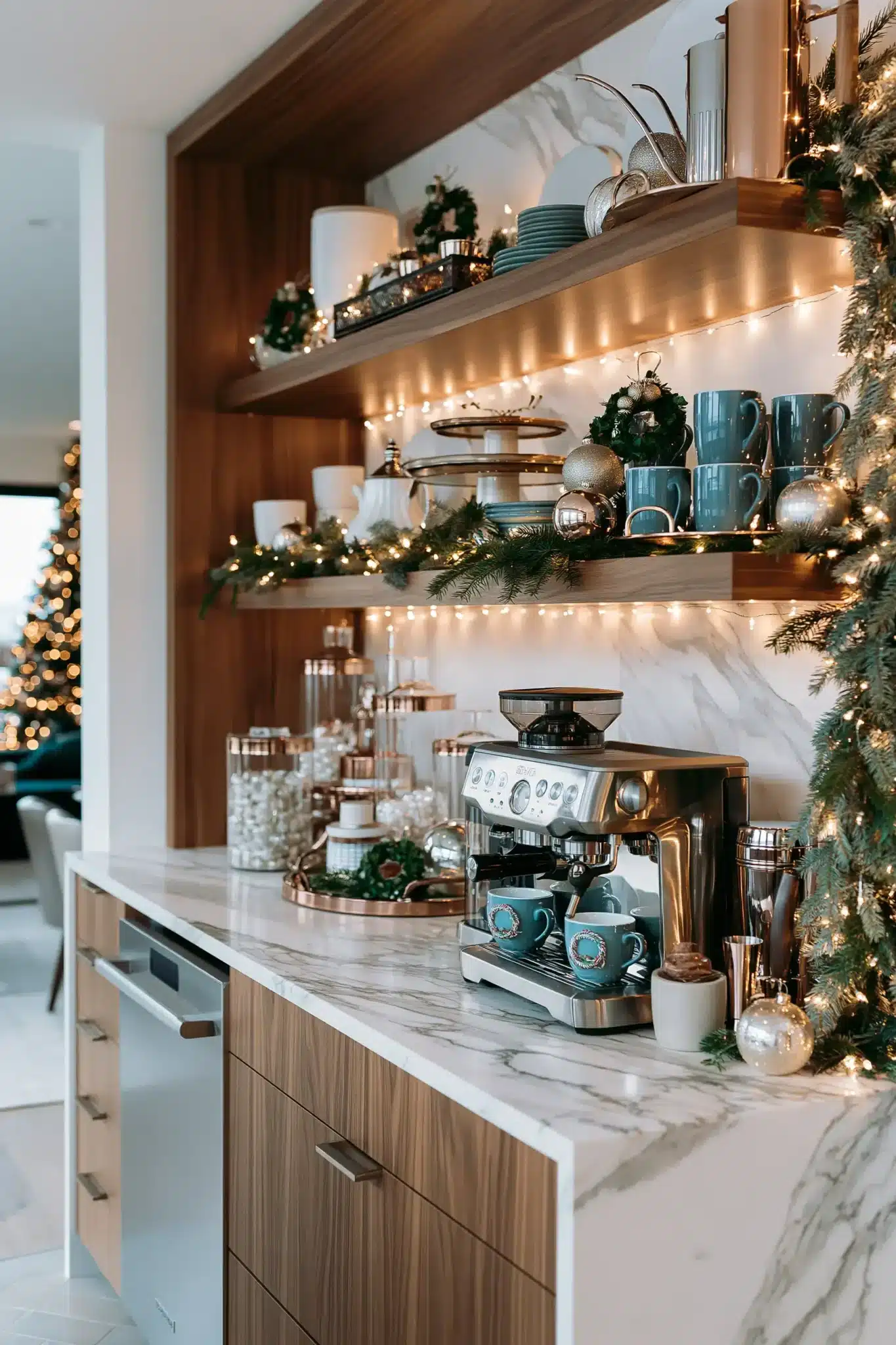 29 Blue Christmas Decor Ideas for a Tree That Breaks From Red and Green 16 blue christmas decor
