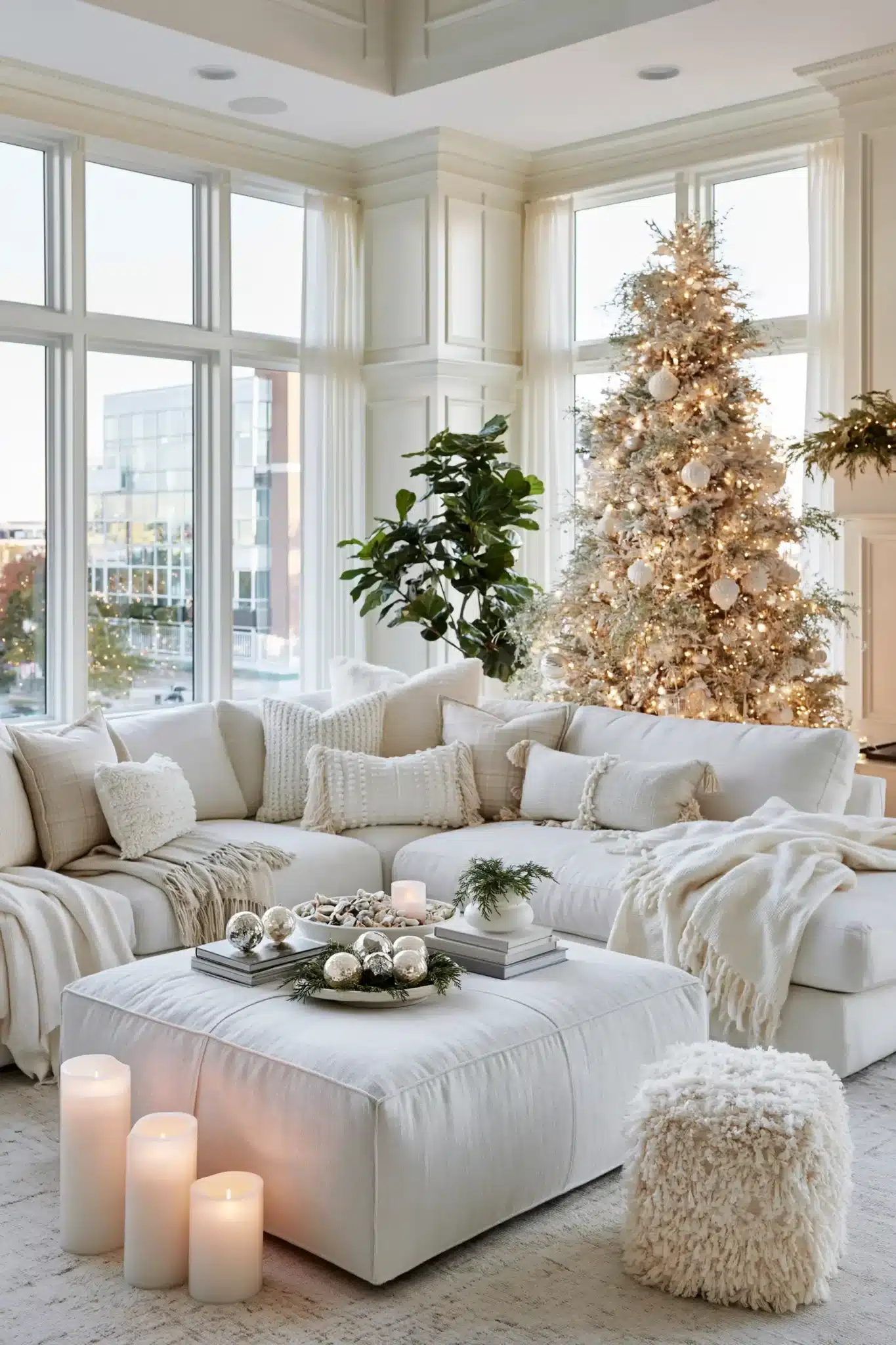 29 White Christmas Decor Ideas for a Room That Stays Bright and Quiet 16 white christmas decor