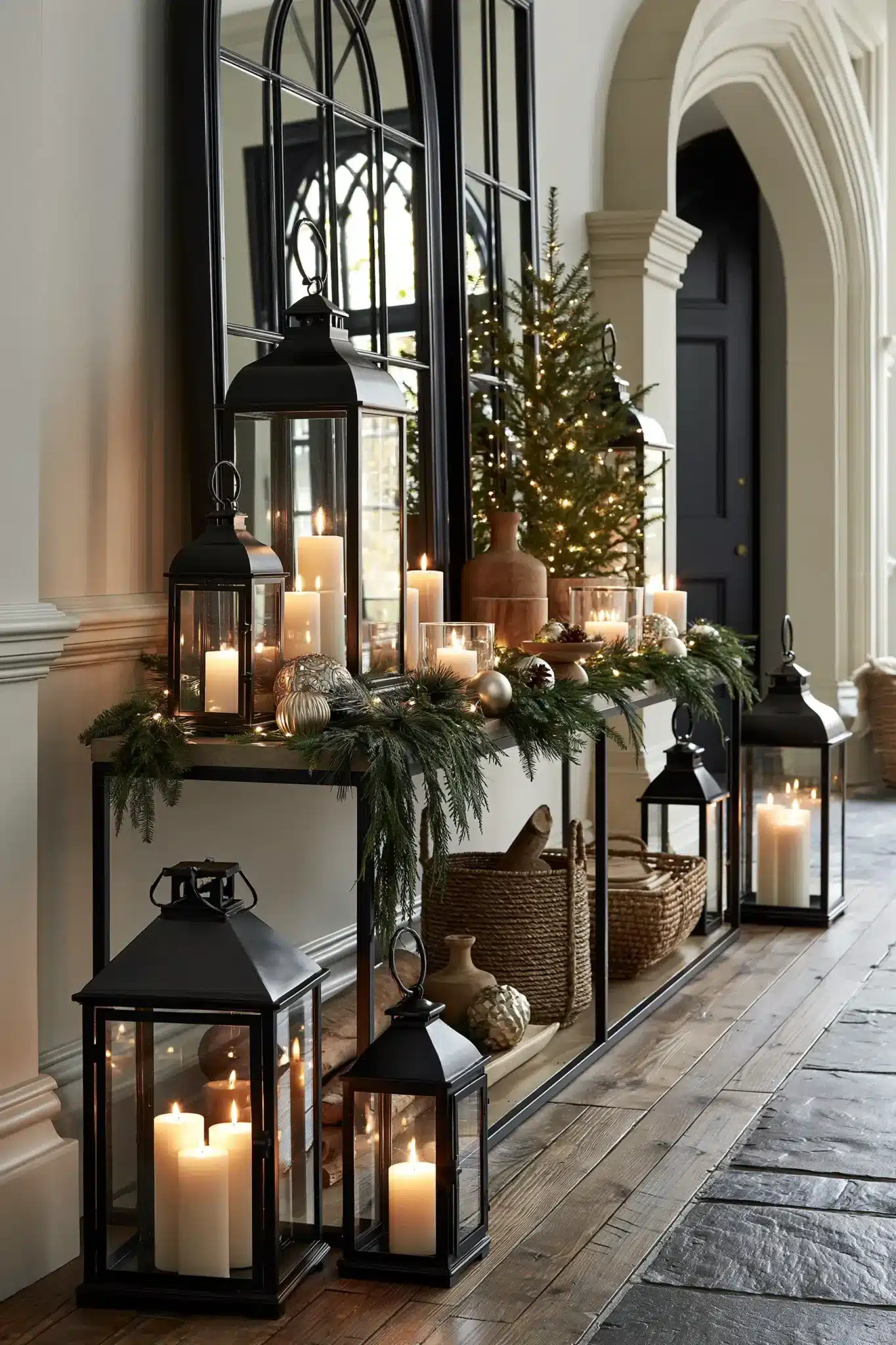 29 Christmas Entryway Table Decor Ideas for a First Impression That Is Warm 17 christmas entryway table decor