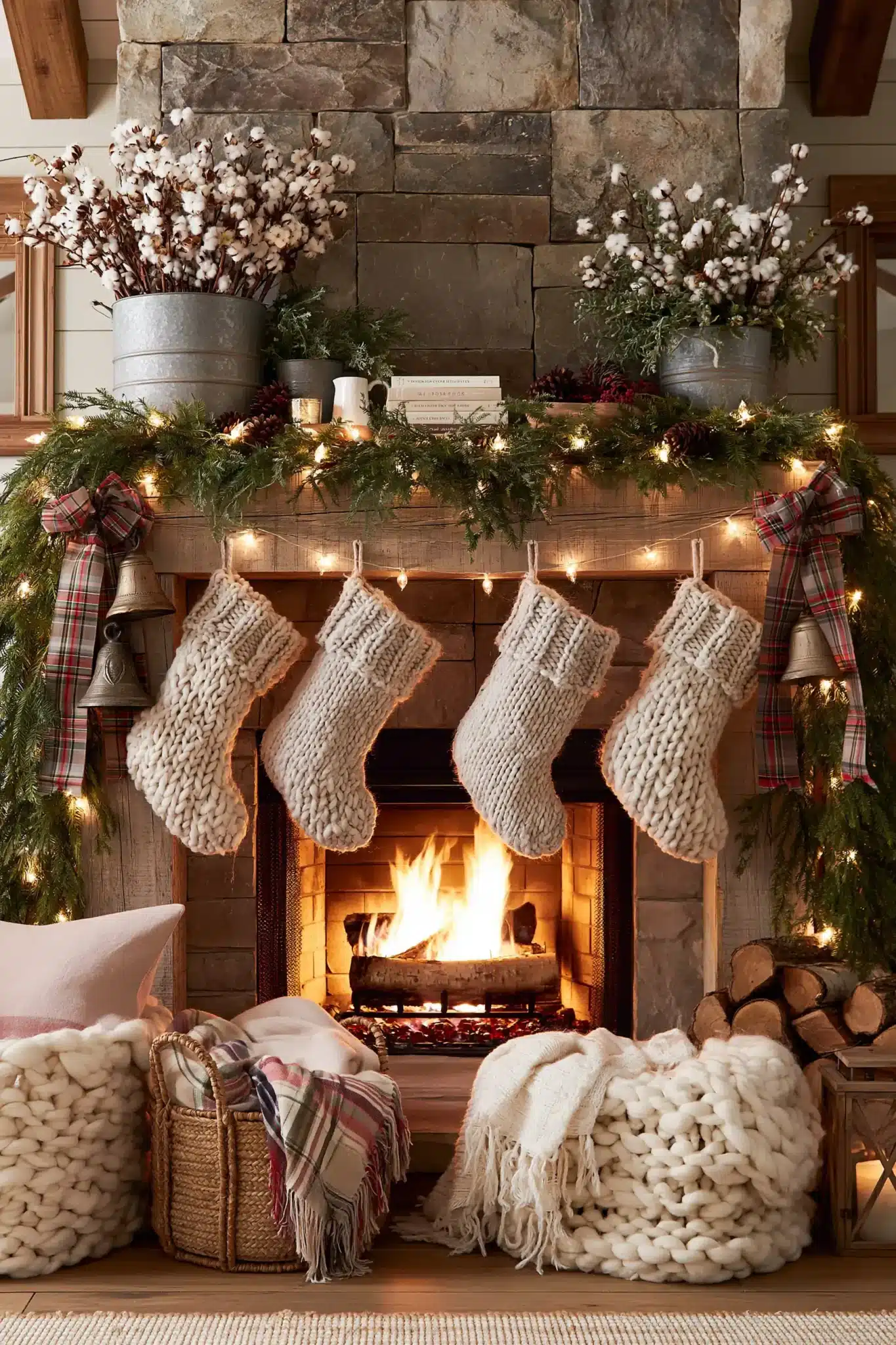 29 Christmas Fireplace Decor Ideas for a Hearth That Does the Heavy Lifting 17 christmas fireplace decor ideas