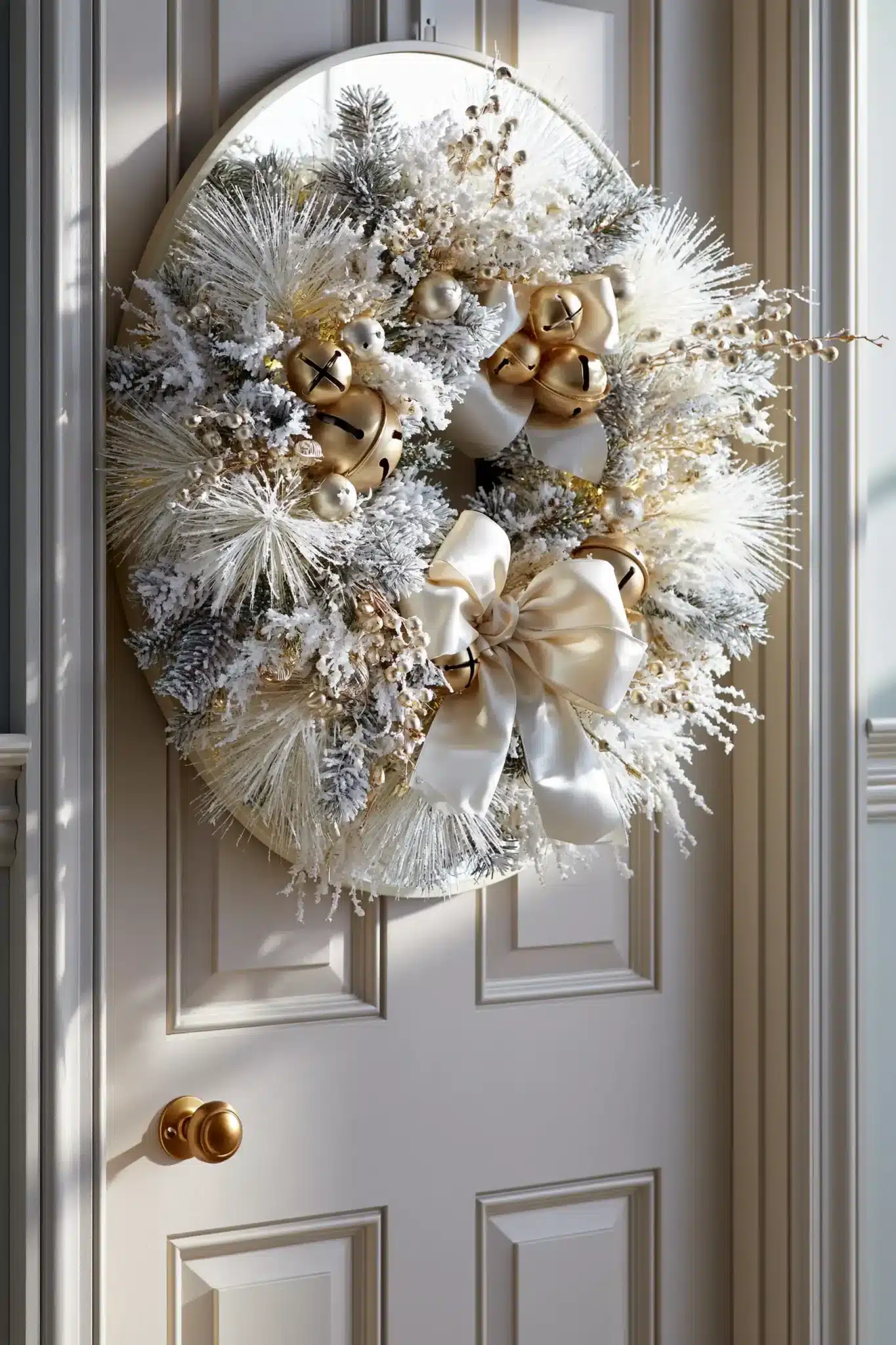 29 White and Gold Christmas Decor Ideas for a Room That Stays Quiet 17 white and gold christmas decor
