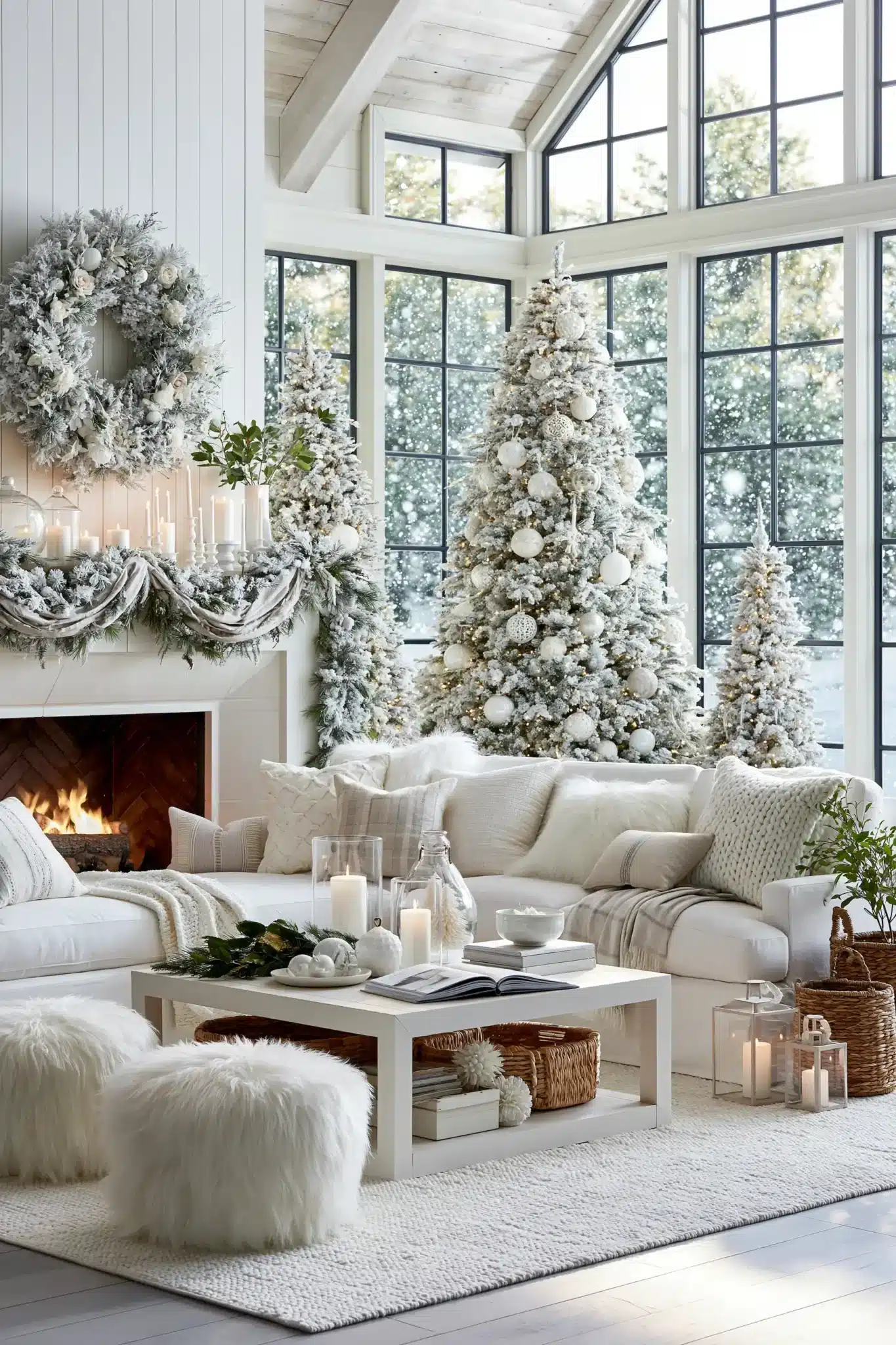 29 White Christmas Decor Ideas for a Room That Stays Bright and Quiet 17 white christmas decor