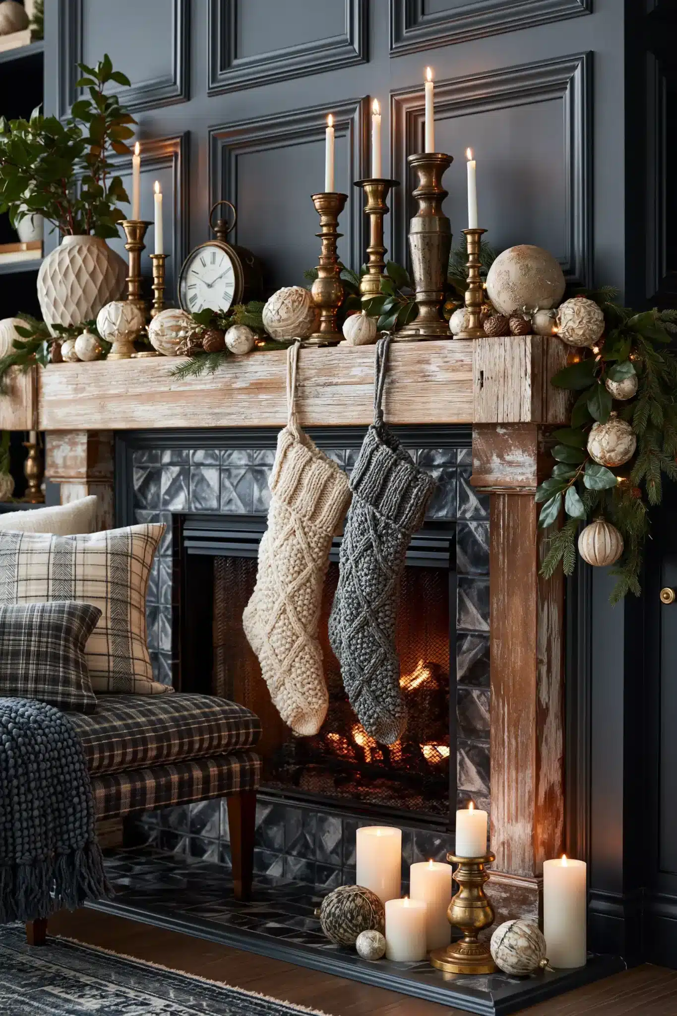 29 Christmas Mantle Decor Ideas for a Hearth That Does Not Compete With the Tree 17 christmas mantle decor