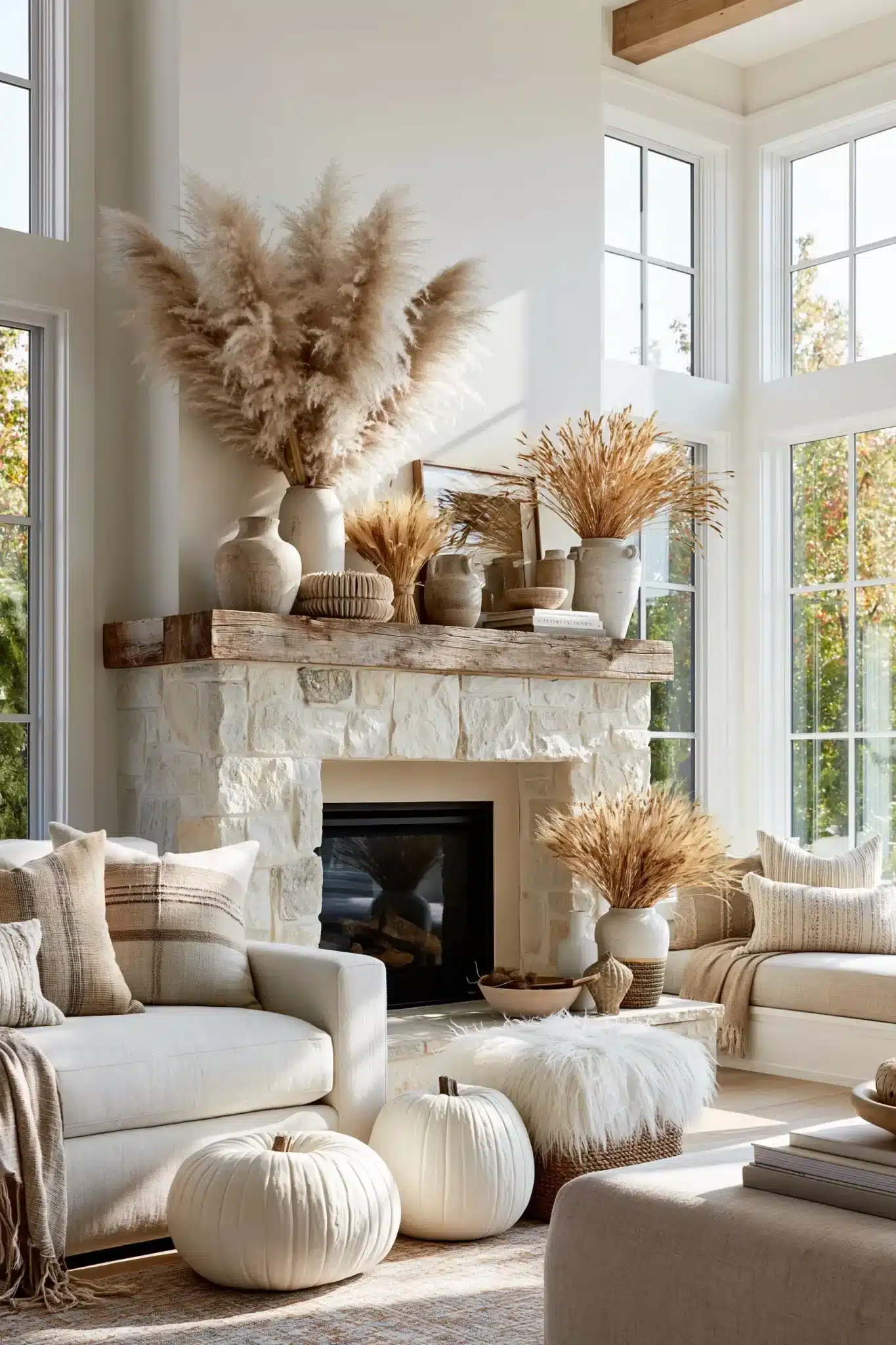 29 Thanksgiving Mantel Decor Ideas for a Hearth That Anchors the Room 17 thanksgiving mantel decor