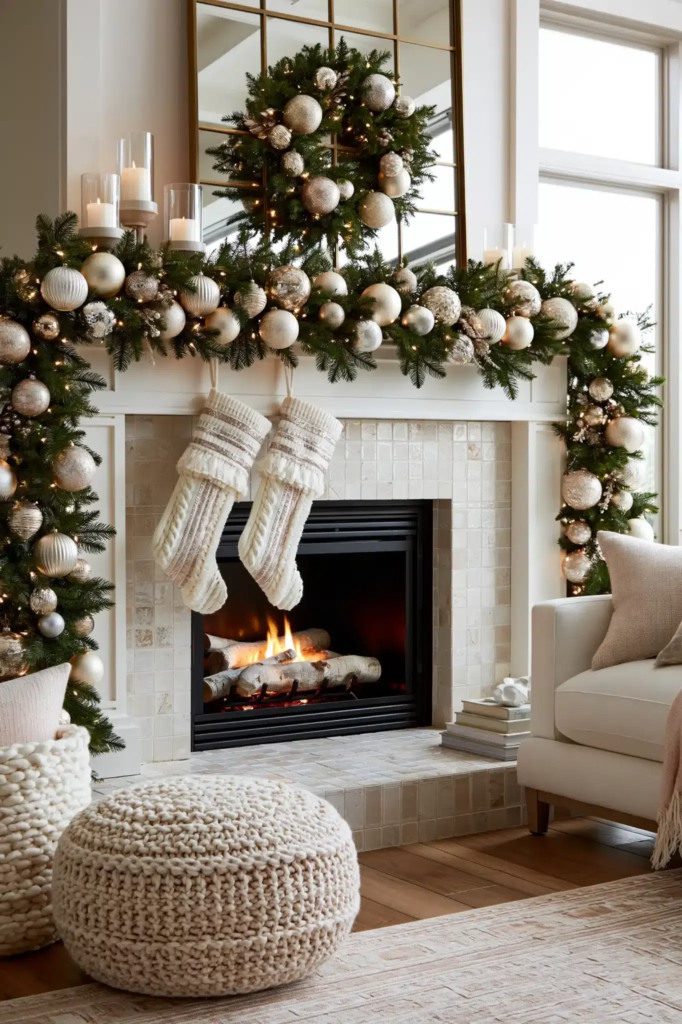 29 Christmas Fireplace Decor Ideas for a Hearth That Does the Heavy Lifting 18 christmas fireplace decor ideas
