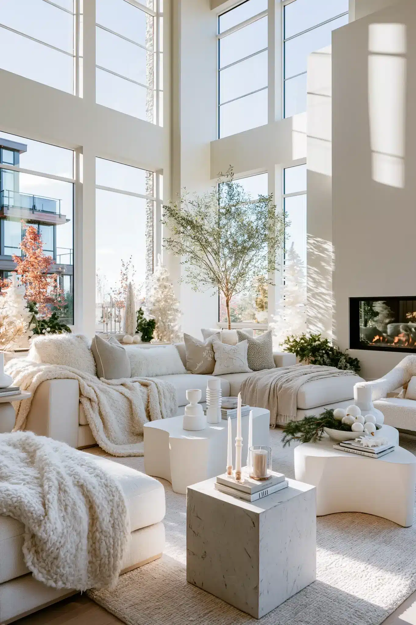 29 White Christmas Decor Ideas for a Room That Stays Bright and Quiet 19 white christmas decor