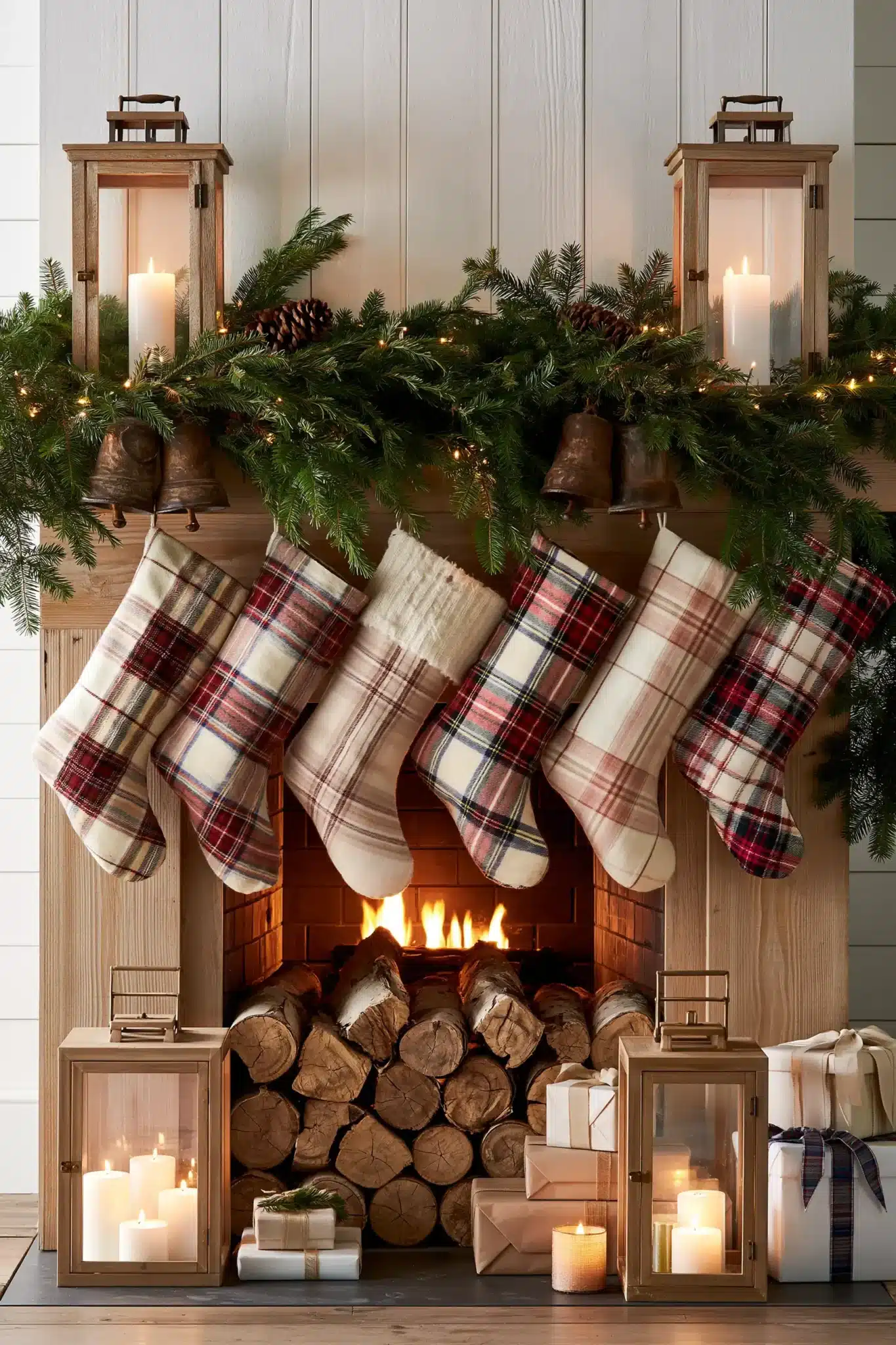 29 Christmas Fireplace Decor Ideas for a Hearth That Does the Heavy Lifting 19 christmas fireplace decor ideas