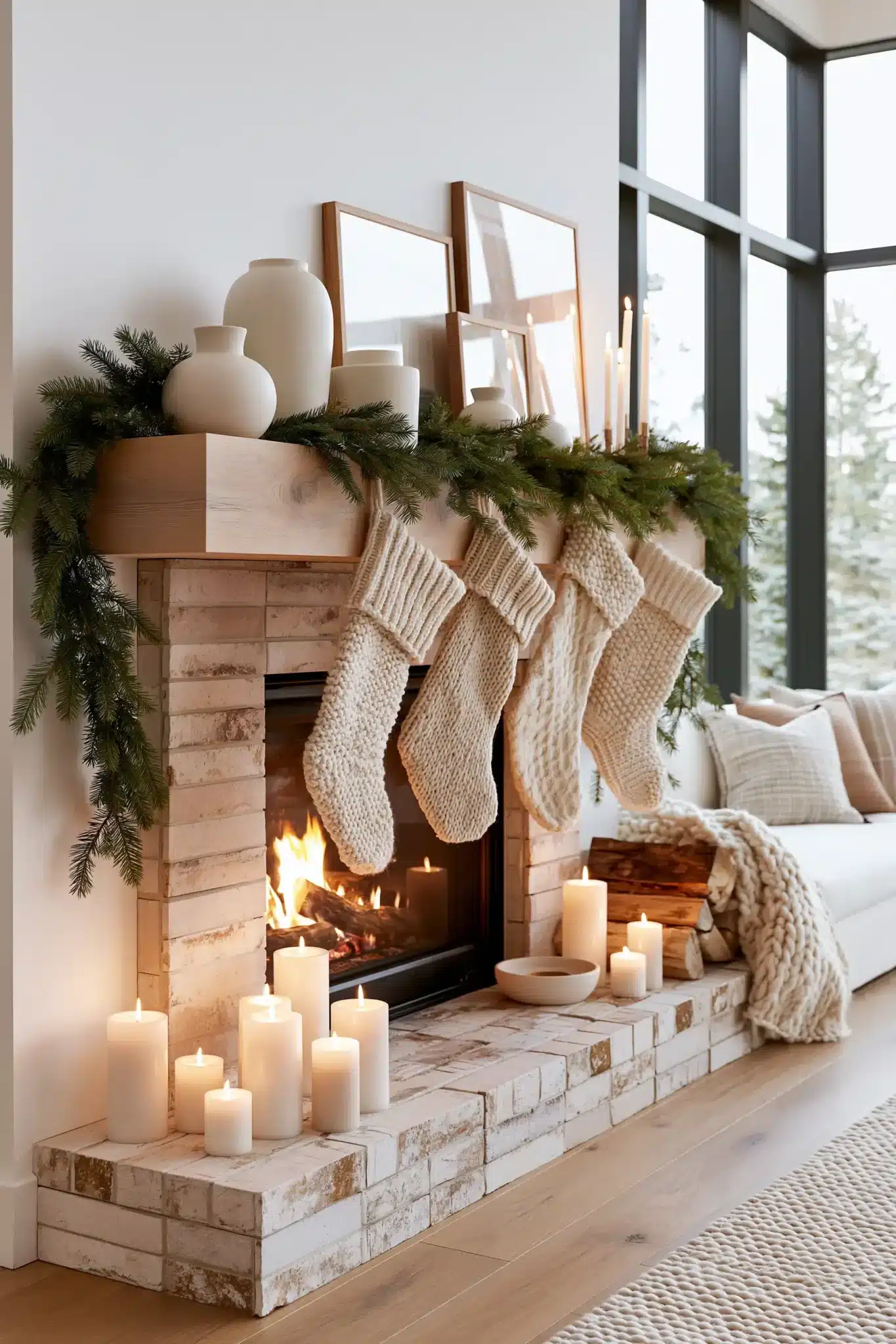 29 Christmas Mantle Decor Ideas for a Hearth That Does Not Compete With the Tree 19 christmas mantle decor