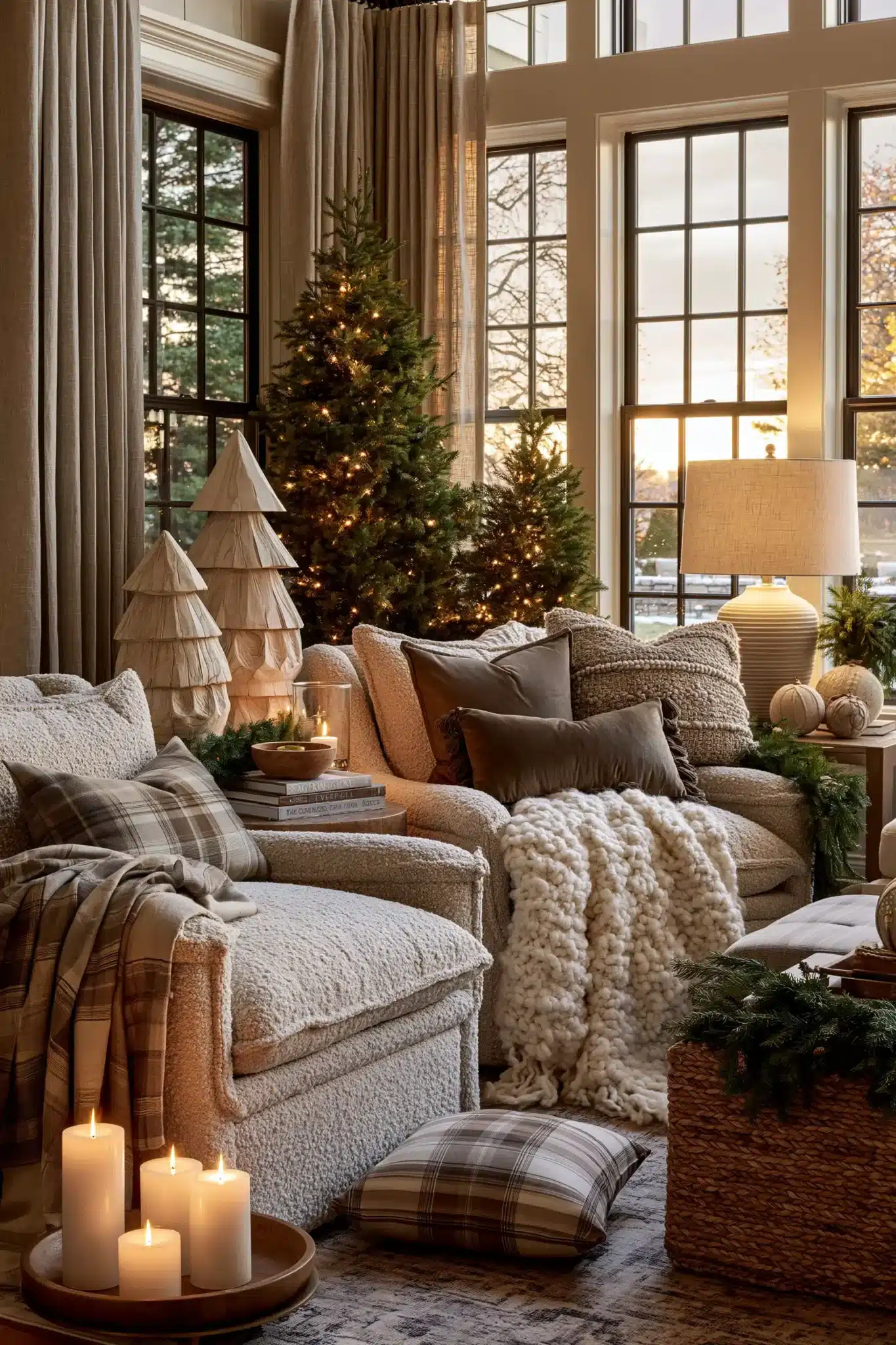 29 Neutral Christmas Decor Ideas for a Room That Stays Calm 19 neutral christmas decor