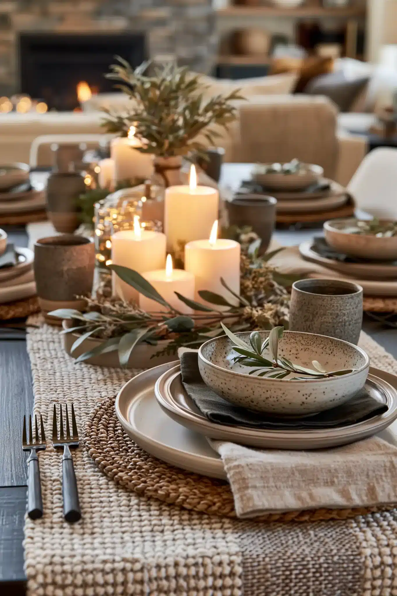 simple thanksgiving table decor
