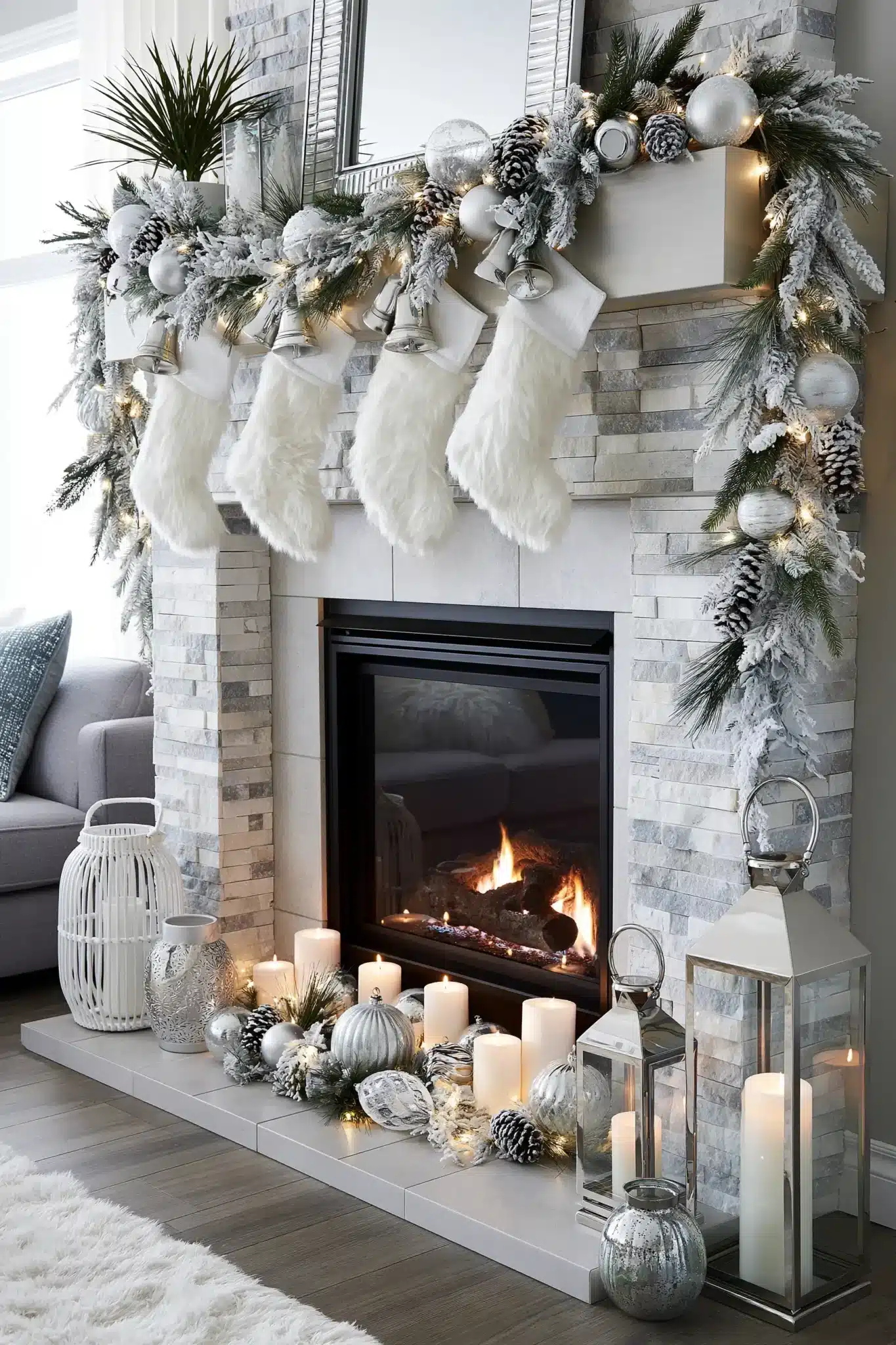 christmas fireplace decor ideas