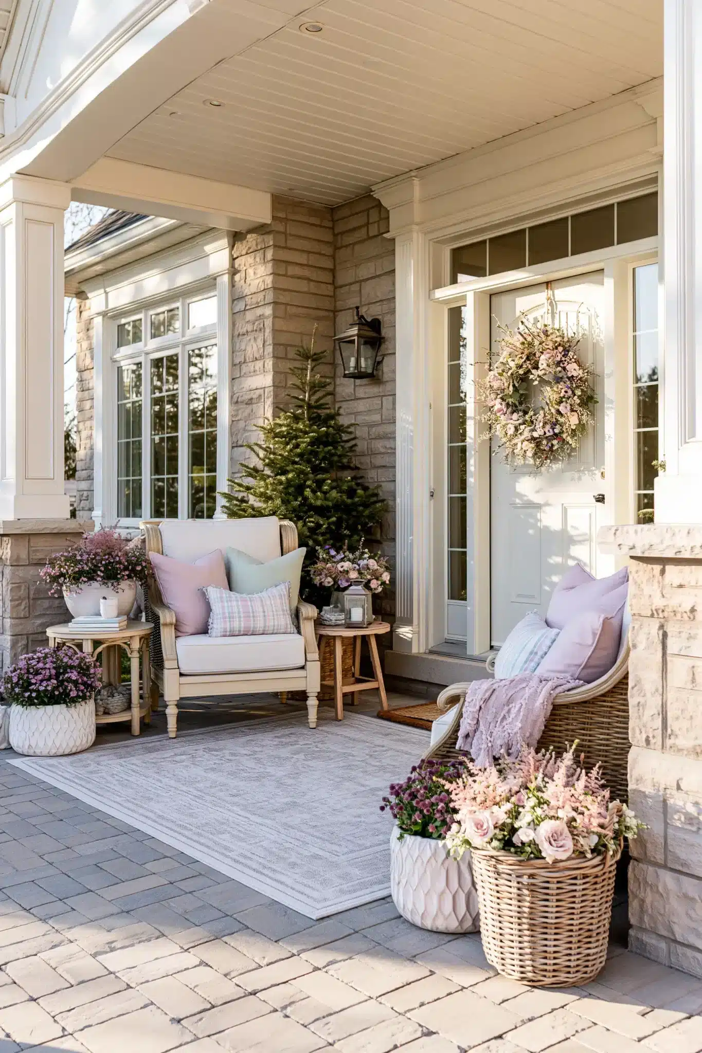 spring front porch decor