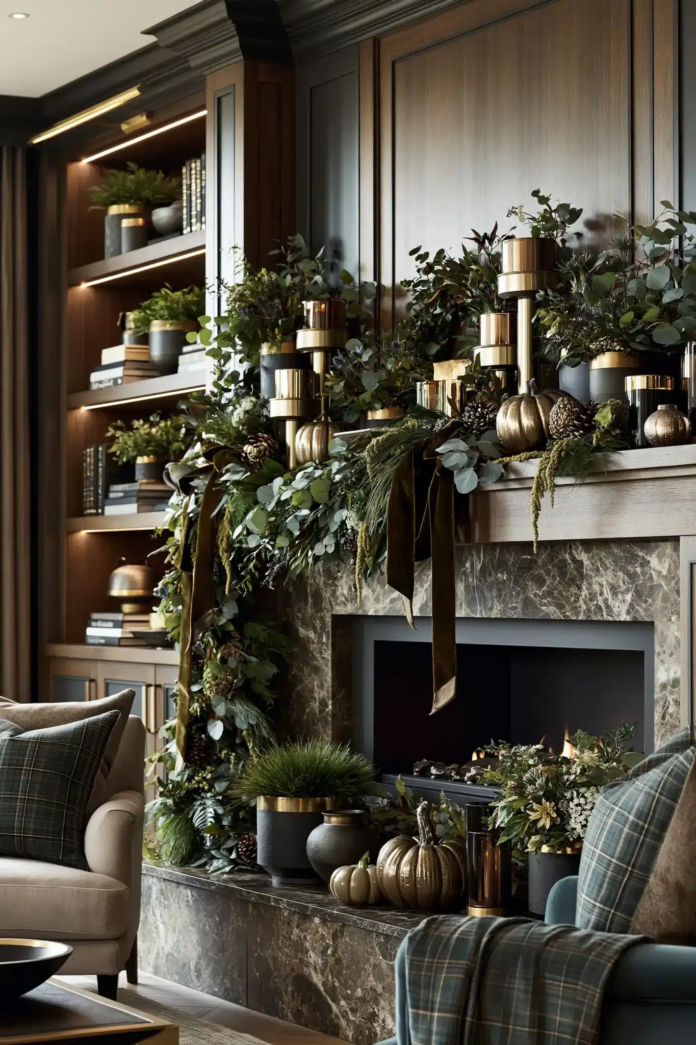 29 Thanksgiving Mantel Decor Ideas for a Hearth That Anchors the Room 20 thanksgiving mantel decor