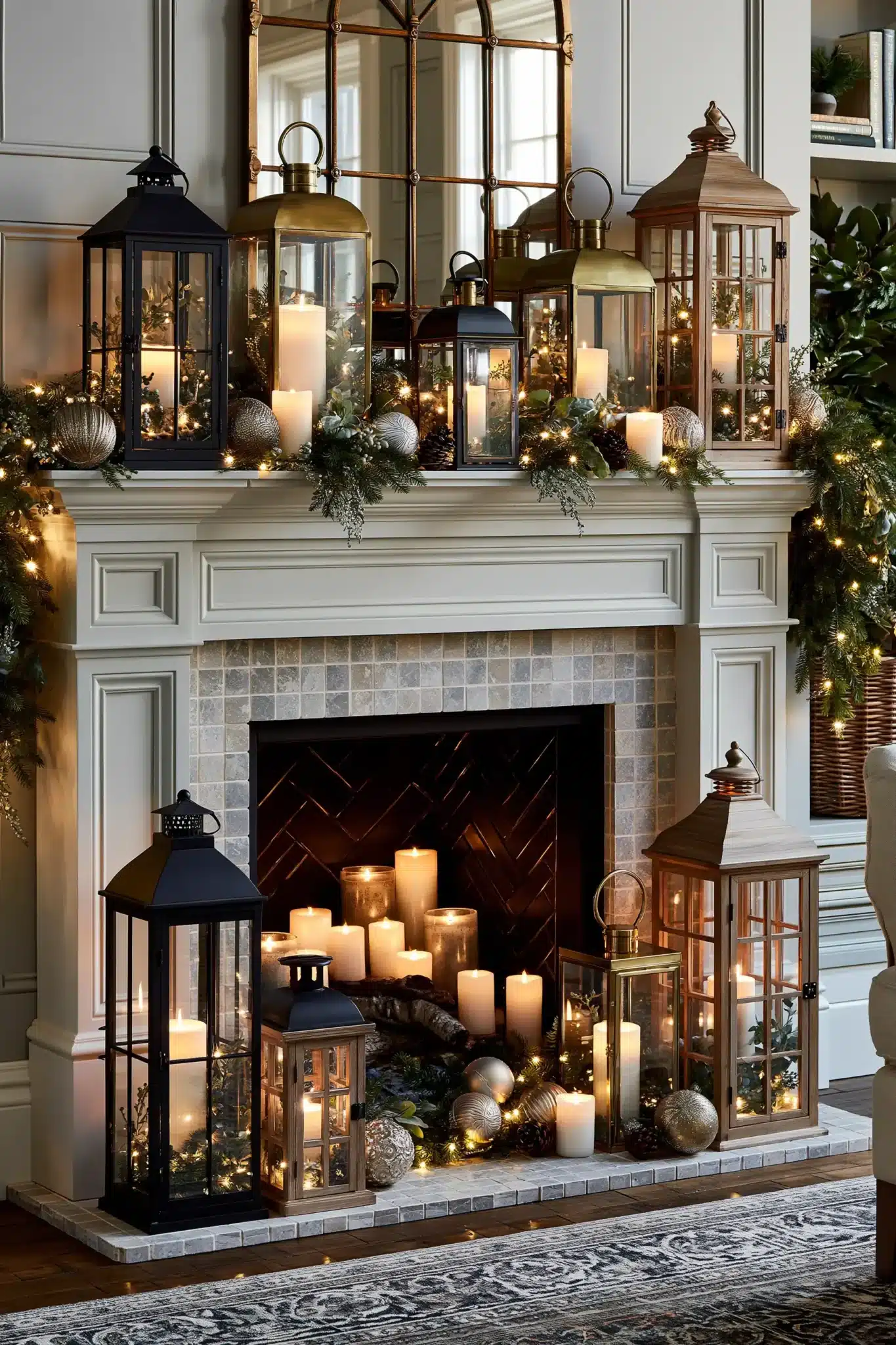 29 Christmas Fireplace Decor Ideas for a Hearth That Does the Heavy Lifting 20 christmas fireplace decor ideas
