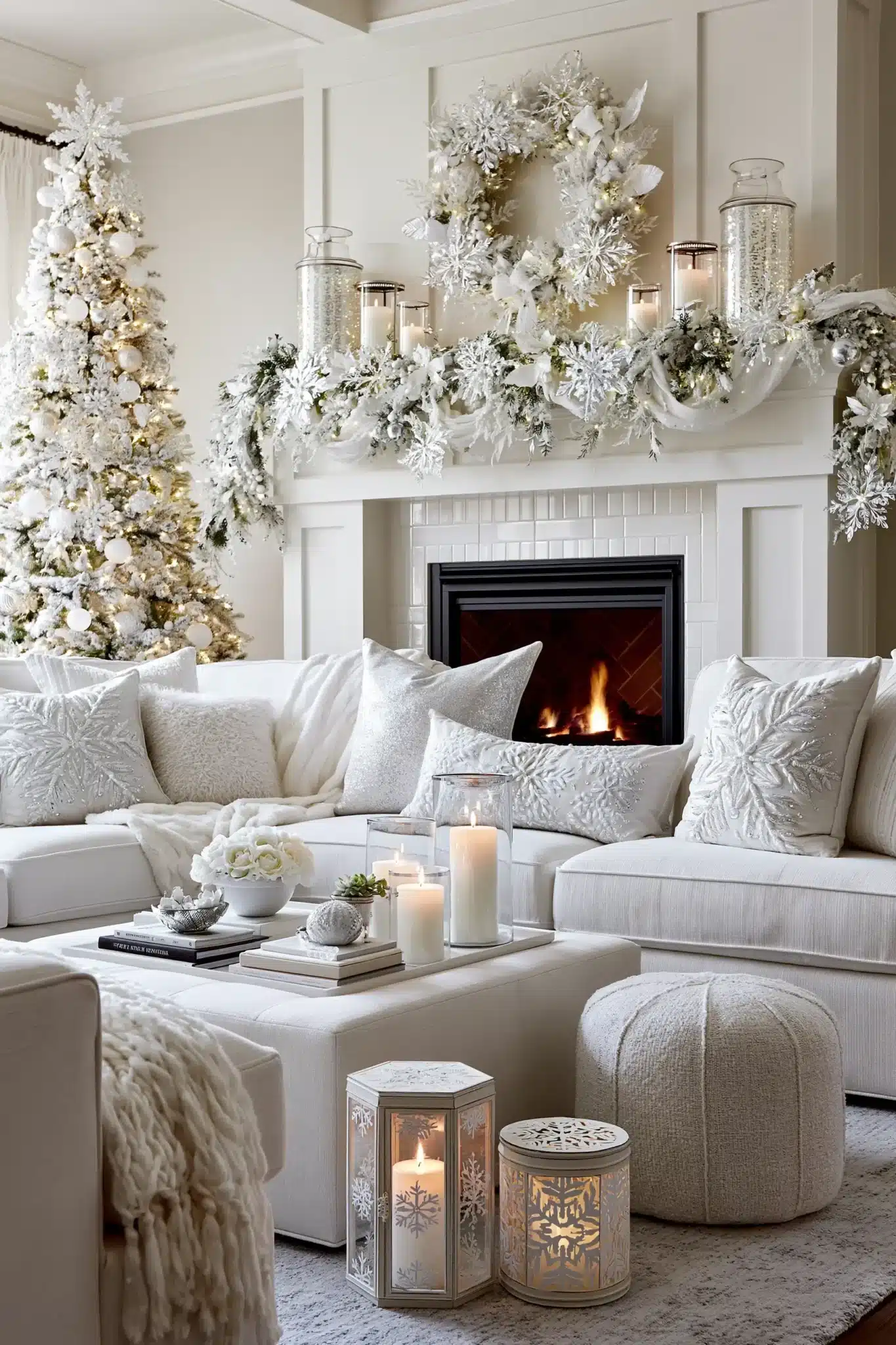 29 White Christmas Decor Ideas for a Room That Stays Bright and Quiet 20 white christmas decor