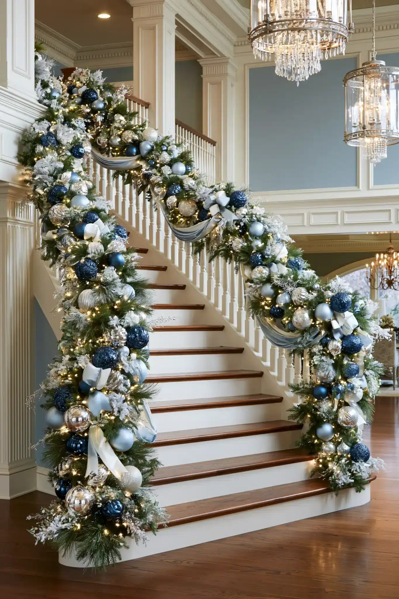 29 Blue Christmas Decor Ideas for a Tree That Breaks From Red and Green 20 blue christmas decor