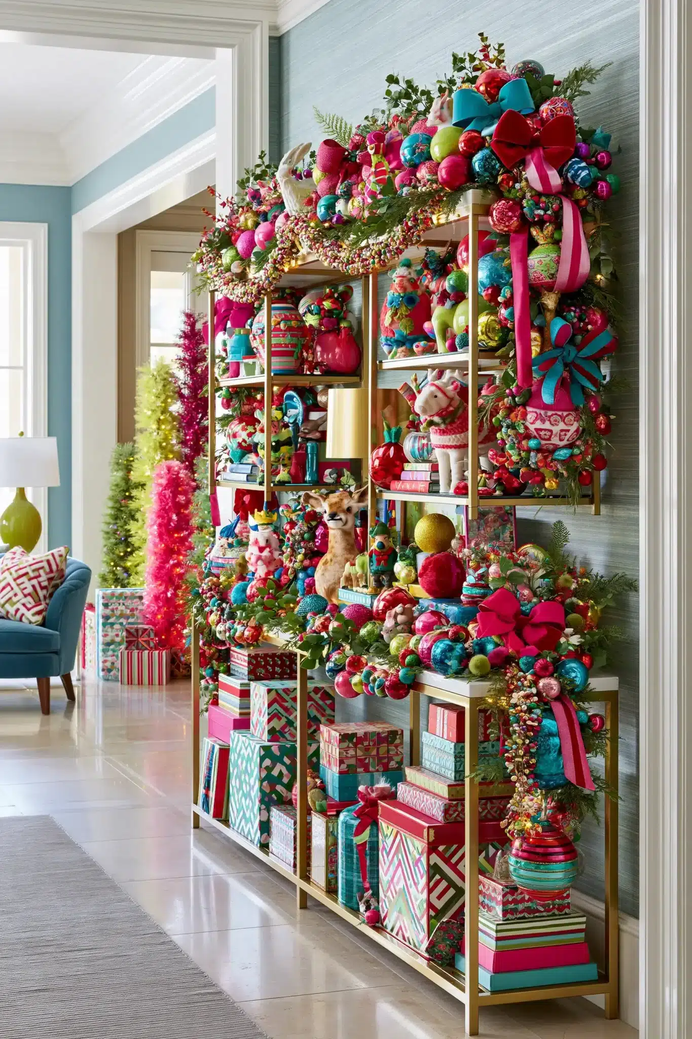 29 Christmas Entryway Table Decor Ideas for a First Impression That Is Warm 20 christmas entryway table decor