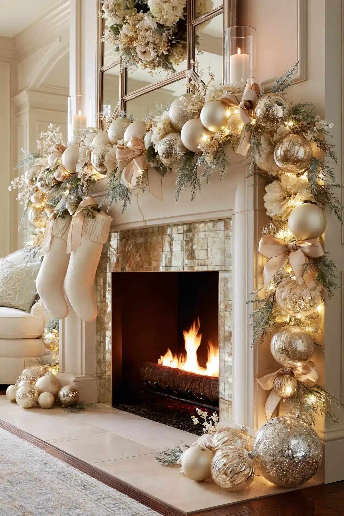 29 Christmas Fireplace Decor Ideas for a Hearth That Does the Heavy Lifting 21 christmas fireplace decor ideas