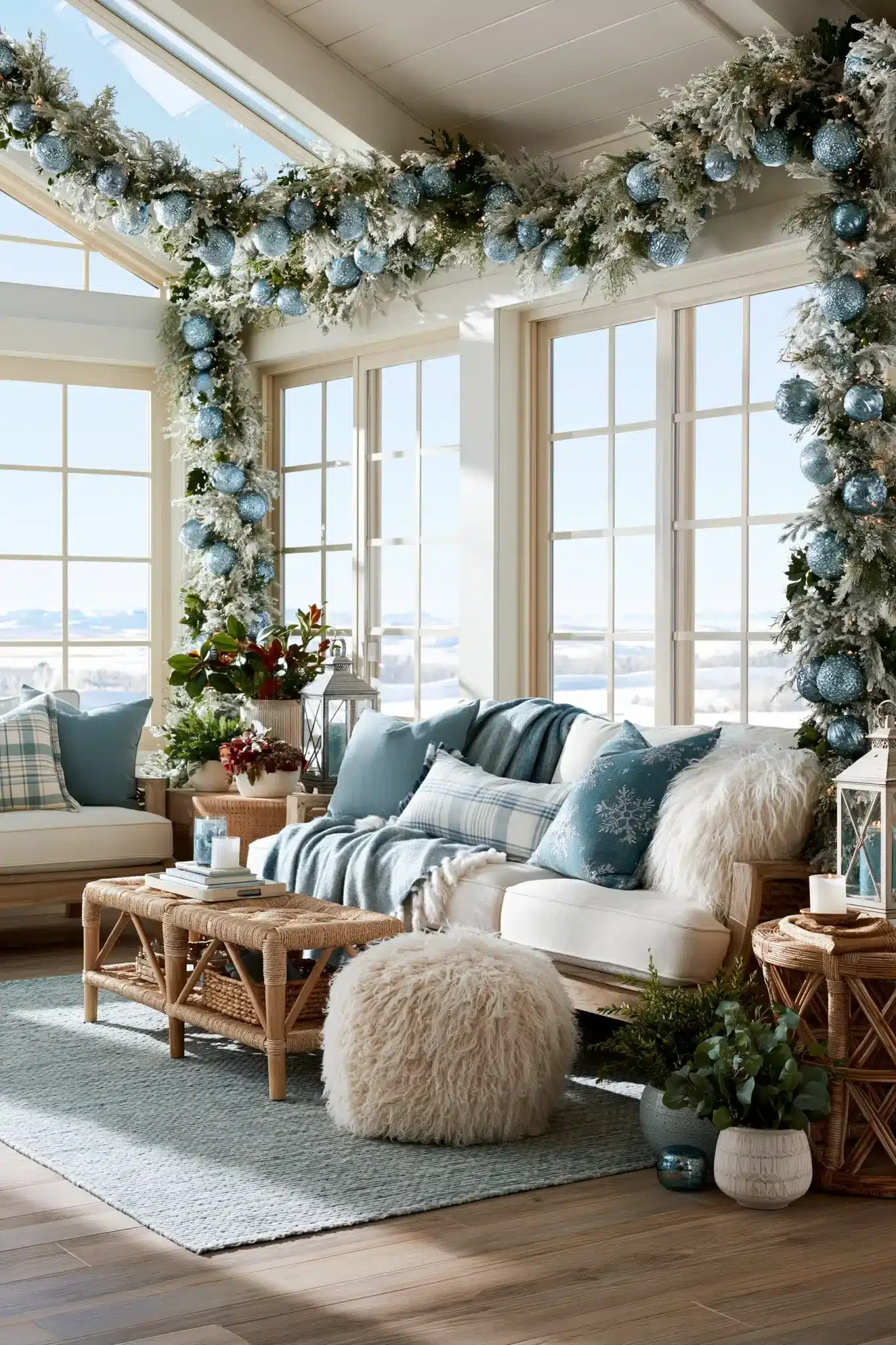 29 Blue Christmas Decor Ideas for a Tree That Breaks From Red and Green 22 blue christmas decor