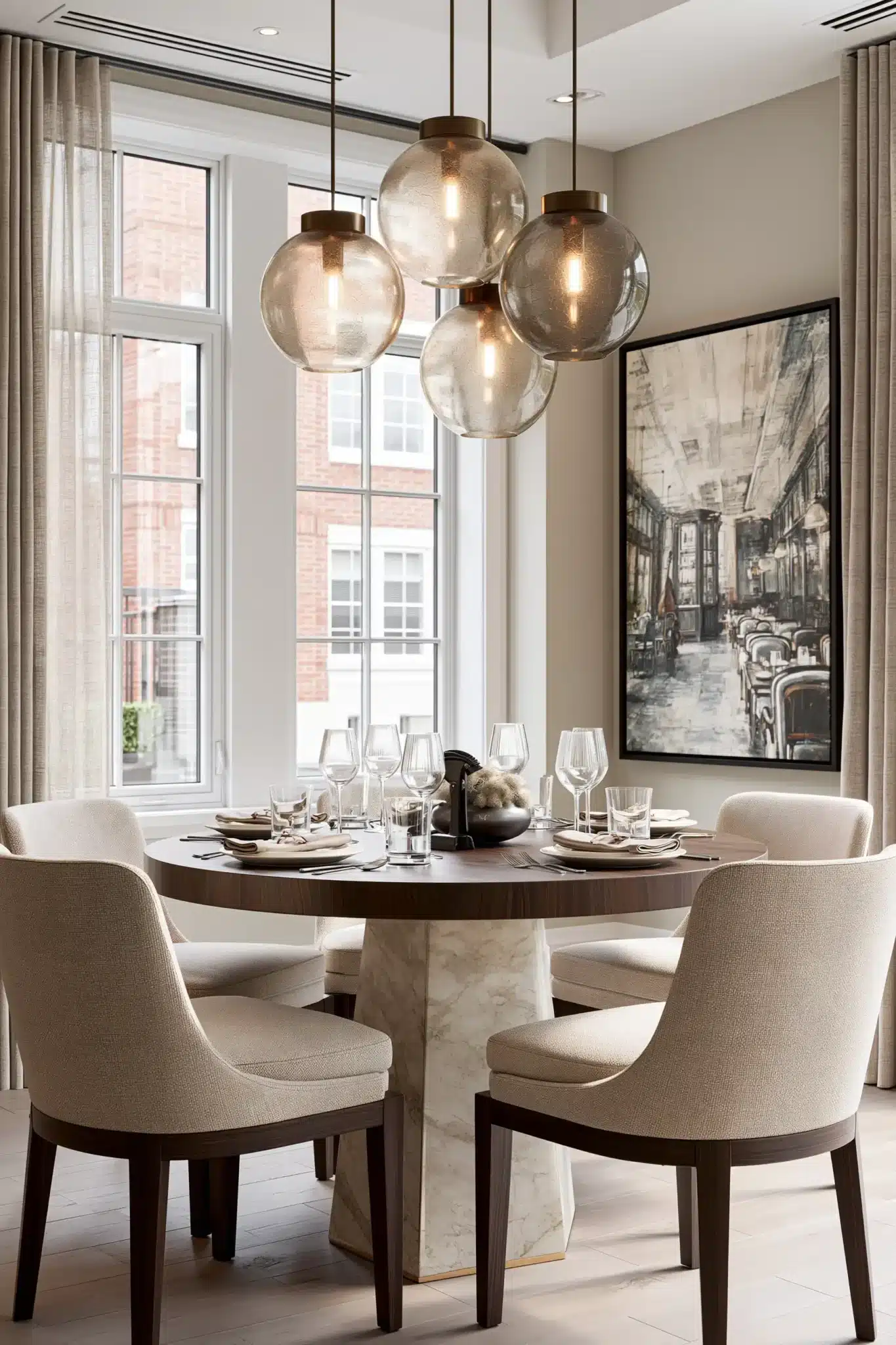 29 Modern Dining Room Ideas for a Table That Stays Out of the Way 22 modern dining room