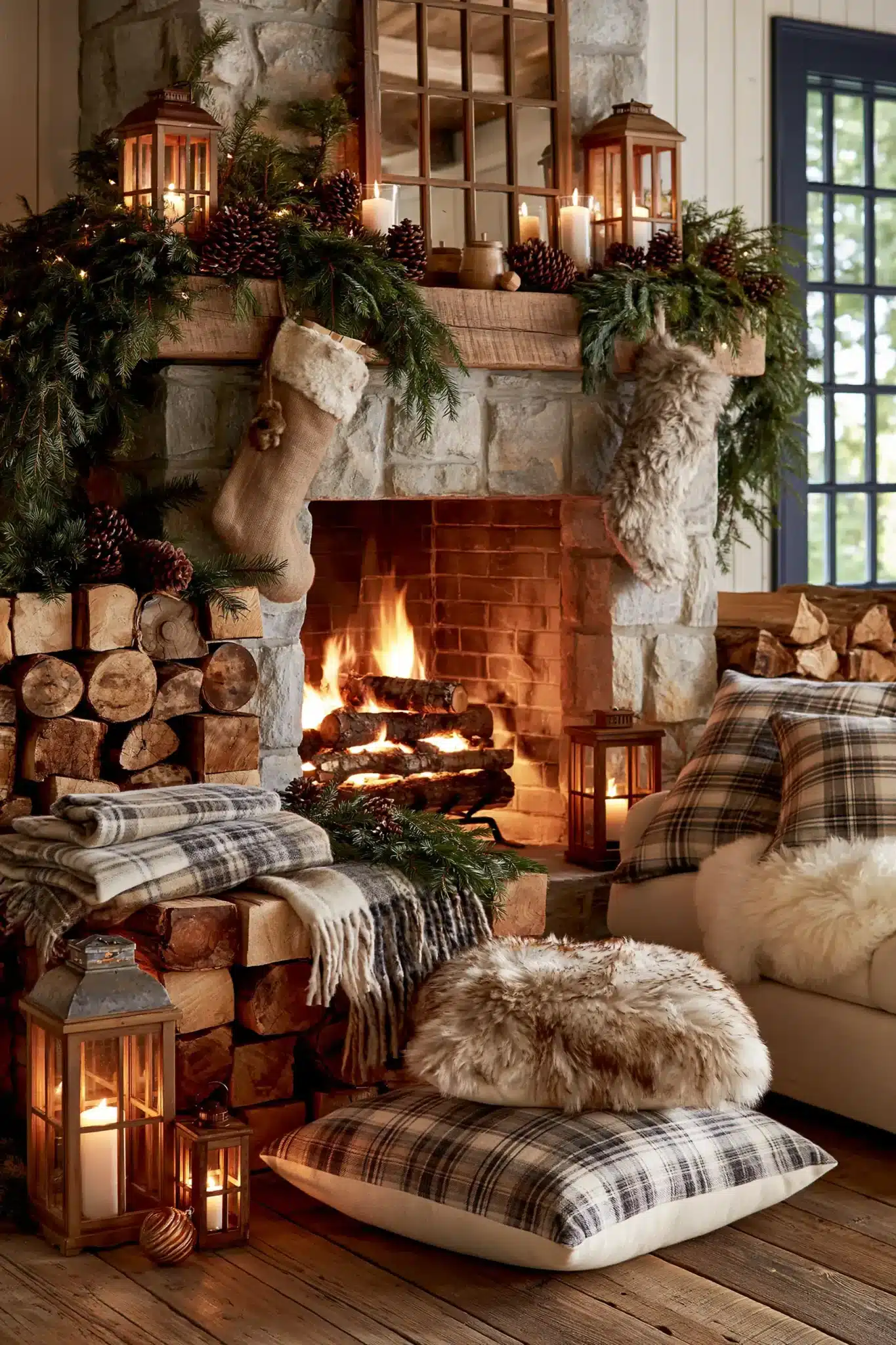 29 Christmas Fireplace Decor Ideas for a Hearth That Does the Heavy Lifting 22 christmas fireplace decor ideas
