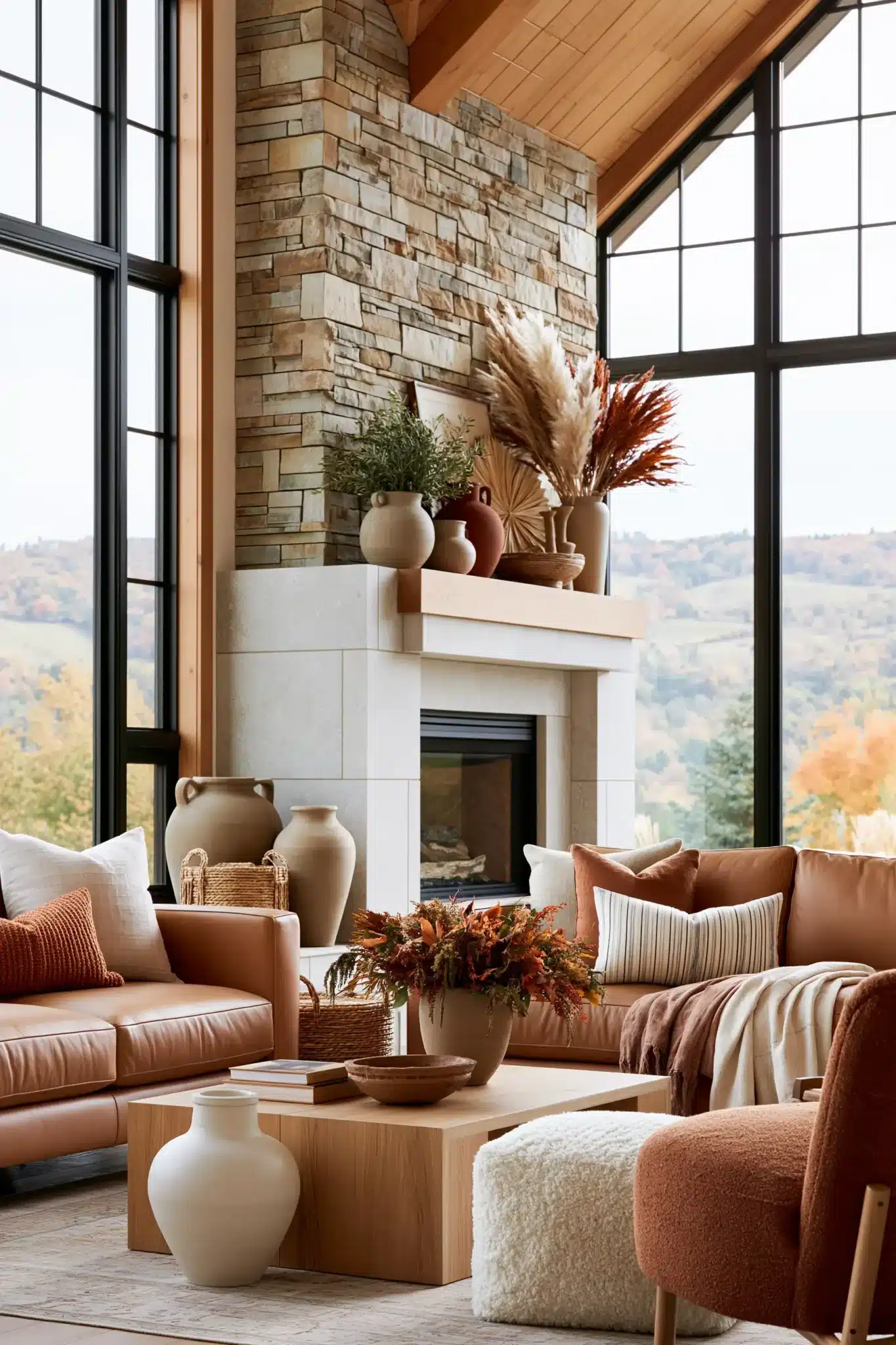 29 Thanksgiving Mantel Decor Ideas for a Hearth That Anchors the Room 22 thanksgiving mantel decor