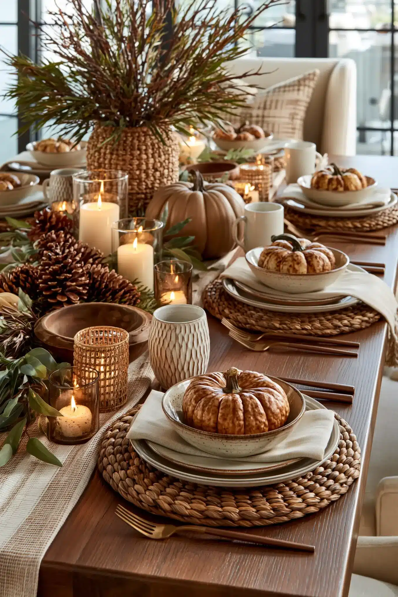 29 Simple Thanksgiving Table Decor Ideas for a Climb That Feels Calm 22 simple thanksgiving table decor