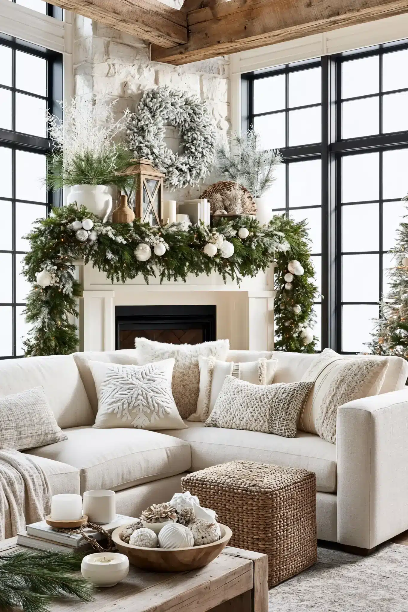 29 White Christmas Decor Ideas for a Room That Stays Bright and Quiet 22 white christmas decor