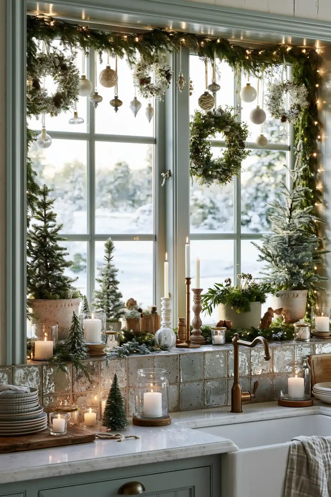 29 Christmas Kitchen Decor Ideas for a Room You Actually Cook In 23 christmas kitchen decor