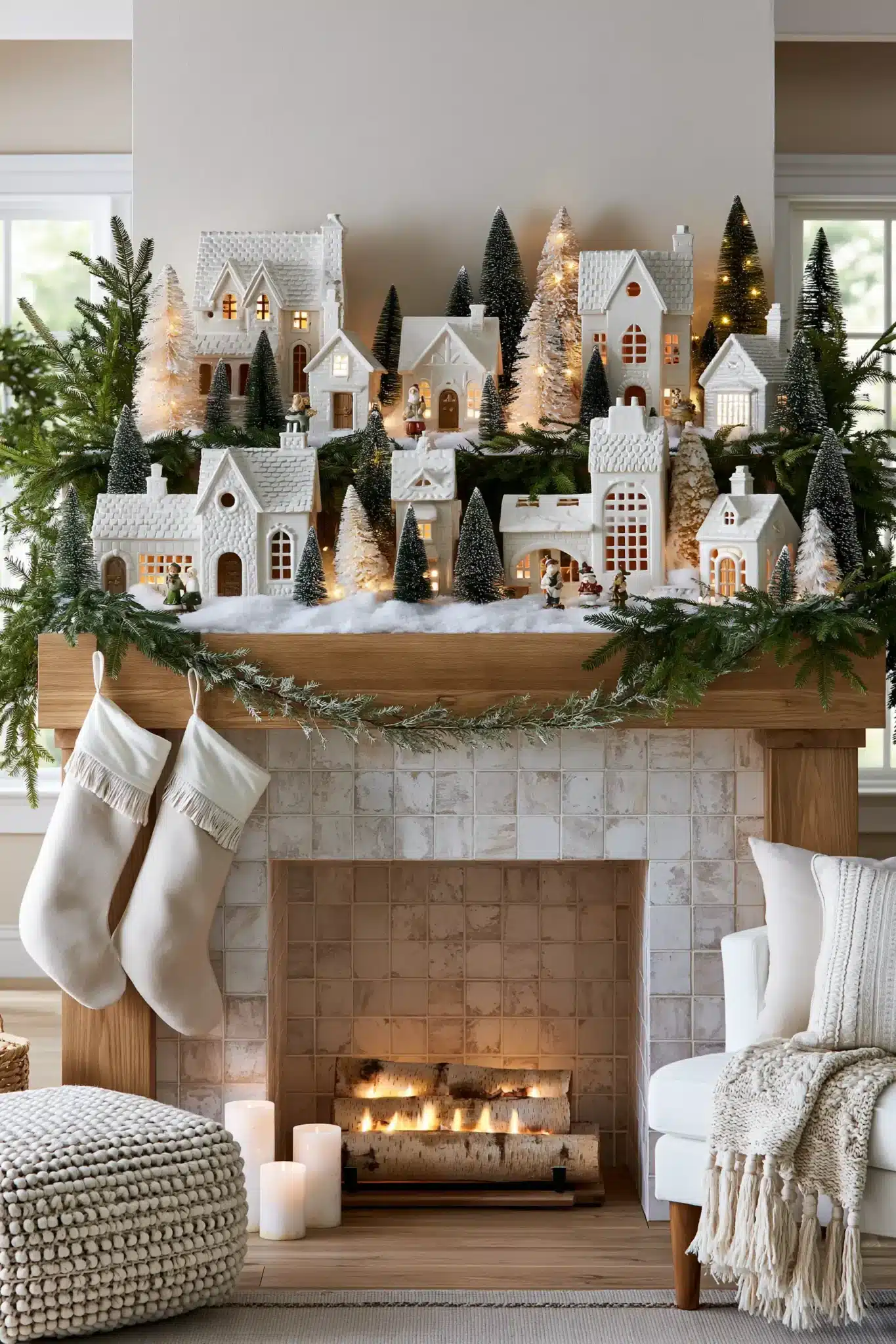 29 Christmas Fireplace Decor Ideas for a Hearth That Does the Heavy Lifting 23 christmas fireplace decor ideas