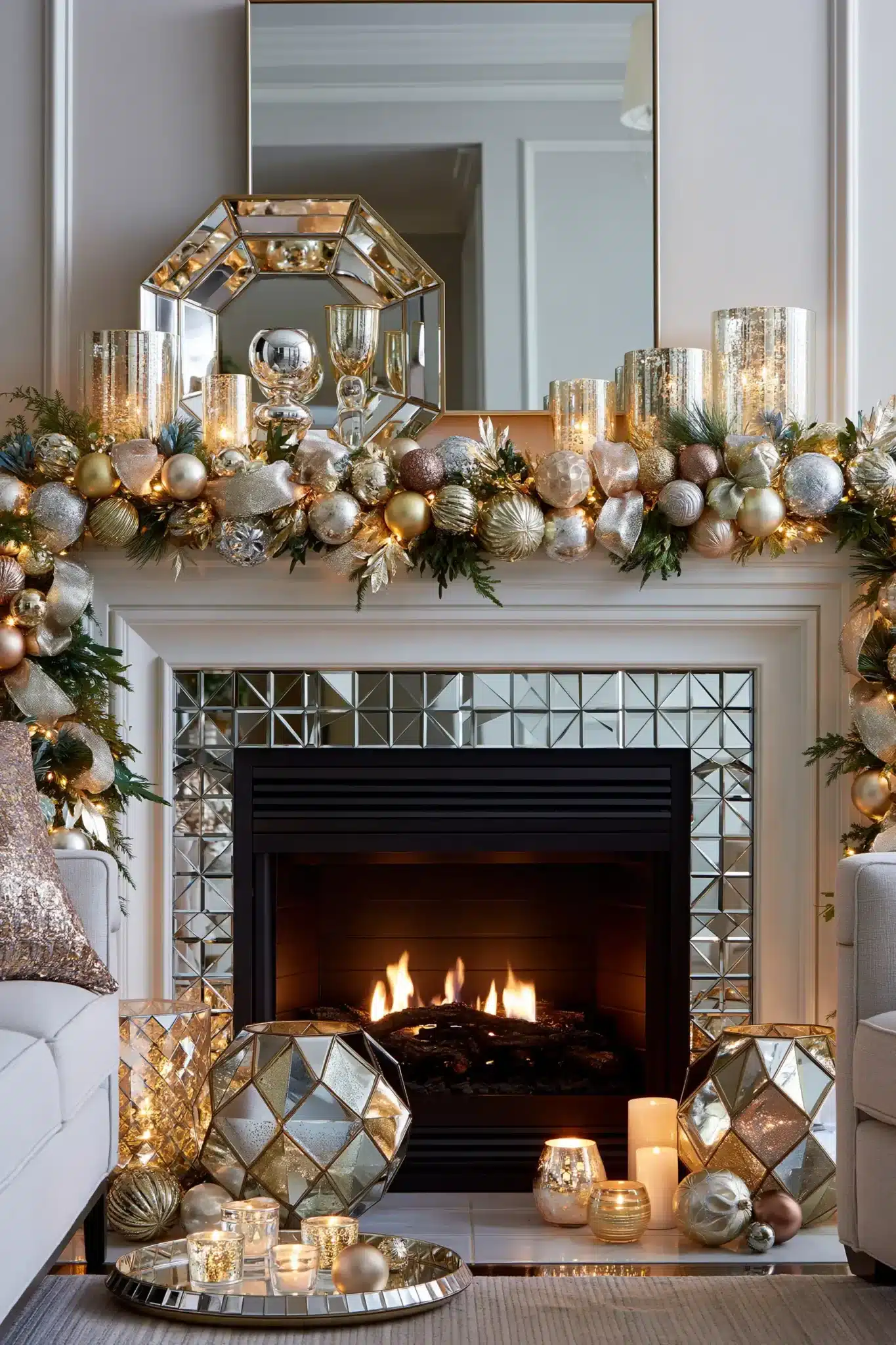 29 Christmas Fireplace Decor Ideas for a Hearth That Does the Heavy Lifting 24 christmas fireplace decor ideas
