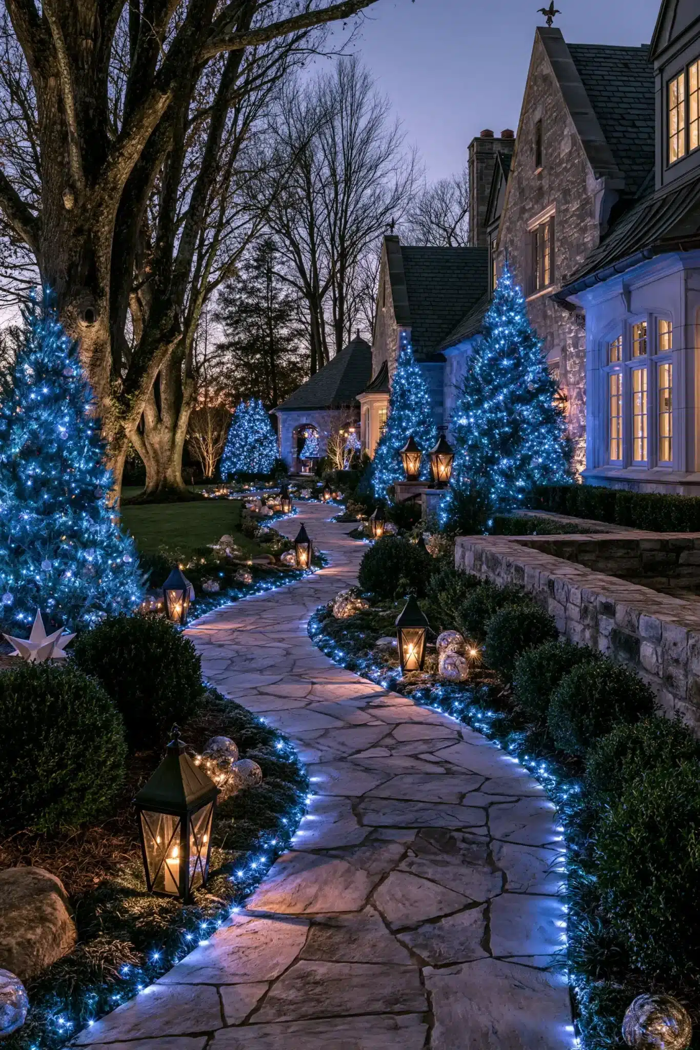 29 Blue Christmas Decor Ideas for a Tree That Breaks From Red and Green 25 blue christmas decor