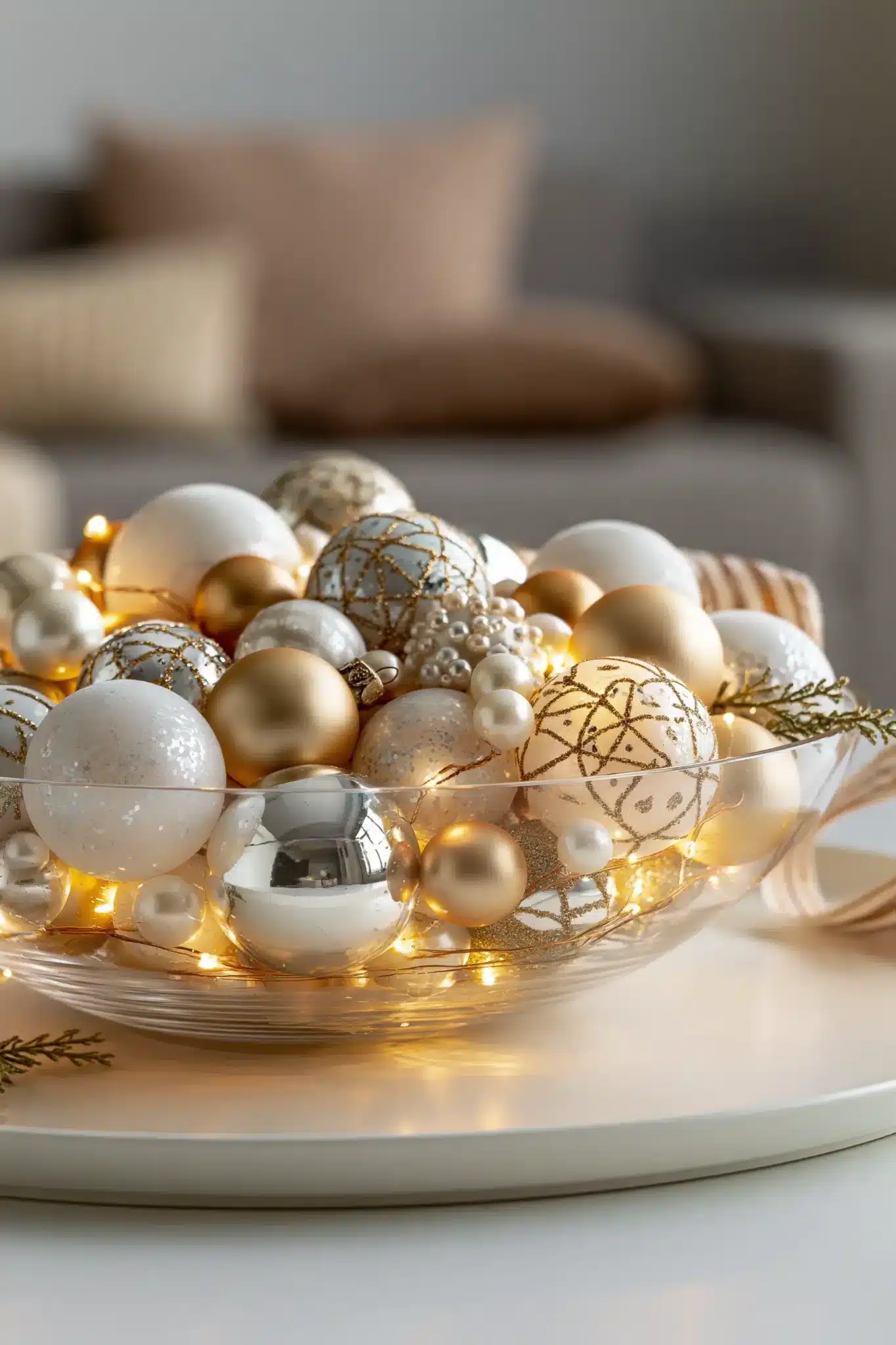 29 White and Gold Christmas Decor Ideas for a Room That Stays Quiet 25 white and gold christmas decor