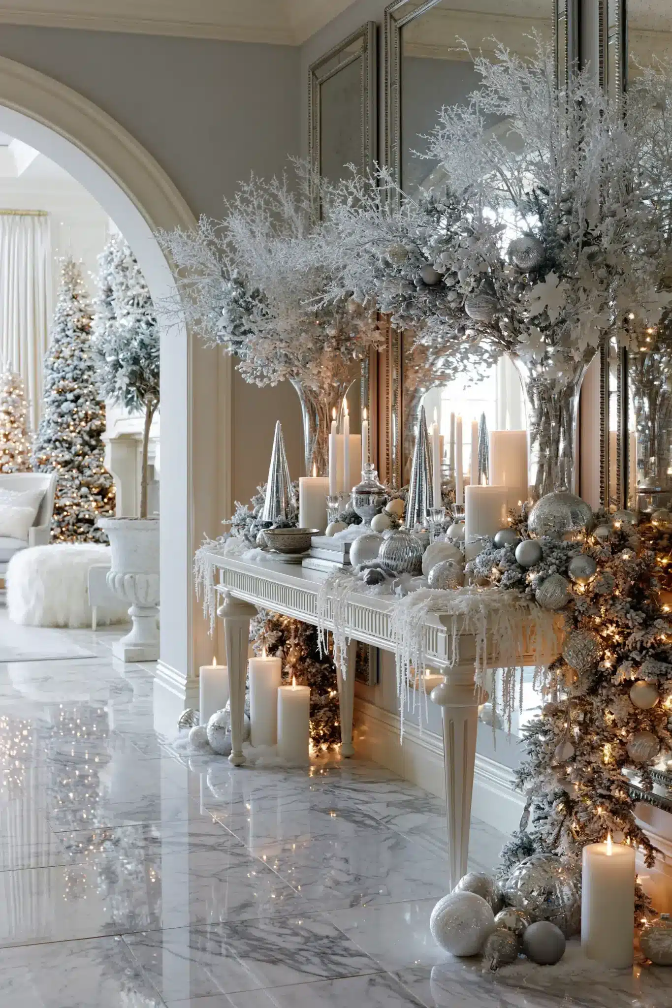29 Christmas Entryway Table Decor Ideas for a First Impression That Is Warm 25 christmas entryway table decor