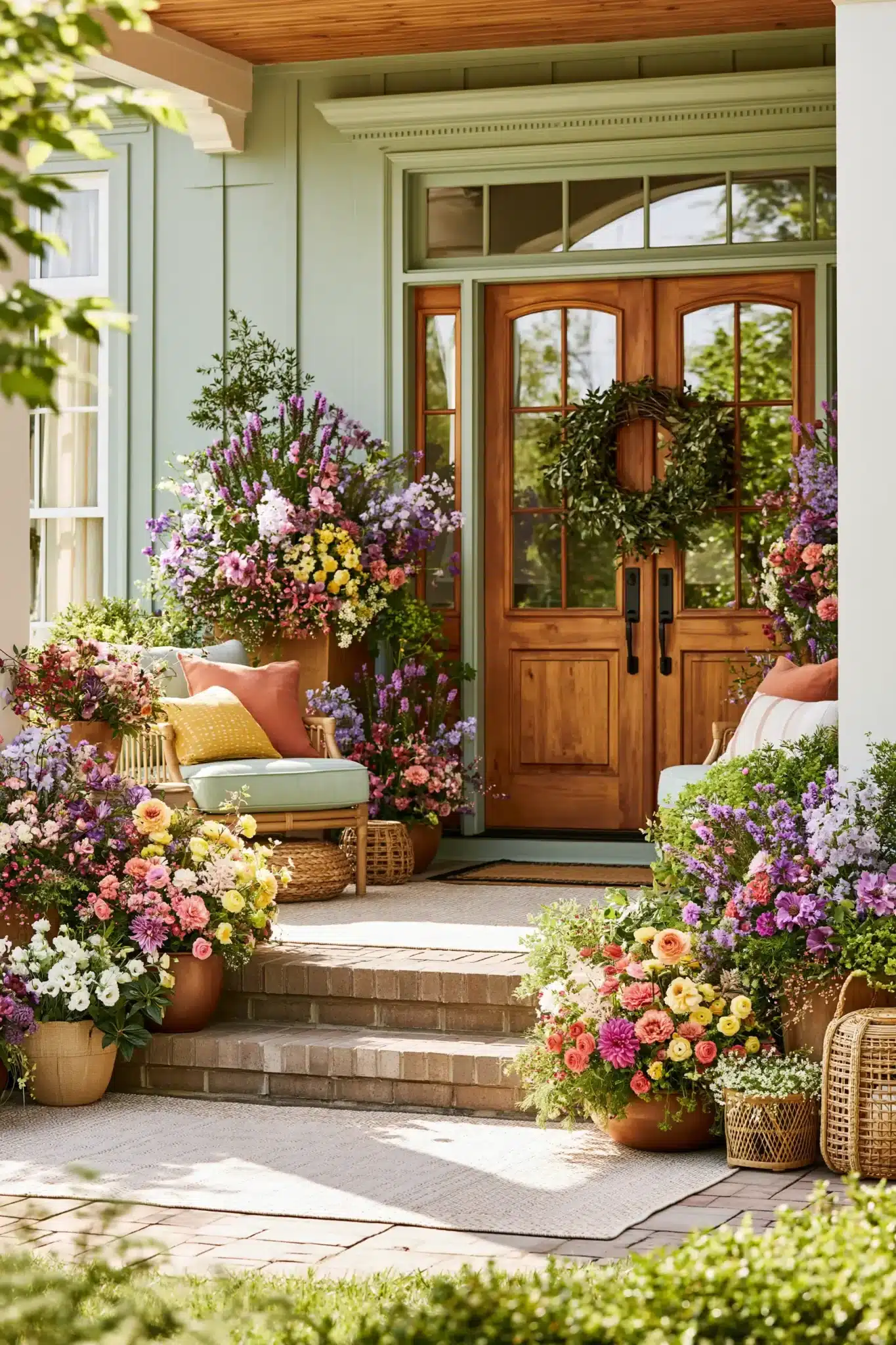 29 Spring Front Porch Decor Ideas for a Door That Says Welcome 26 spring front porch decor