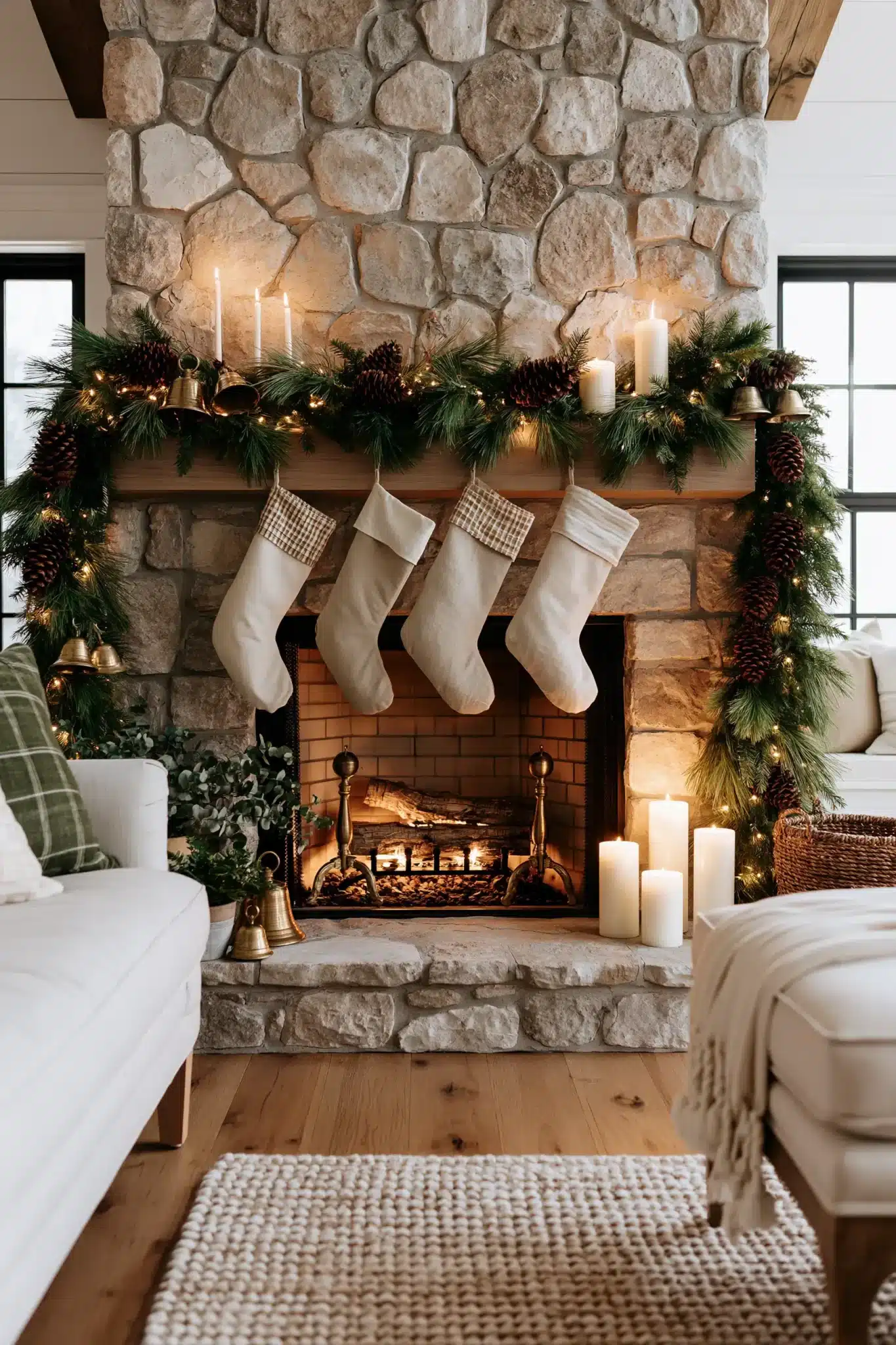 29 Christmas Fireplace Decor Ideas for a Hearth That Does the Heavy Lifting 26 christmas fireplace decor ideas