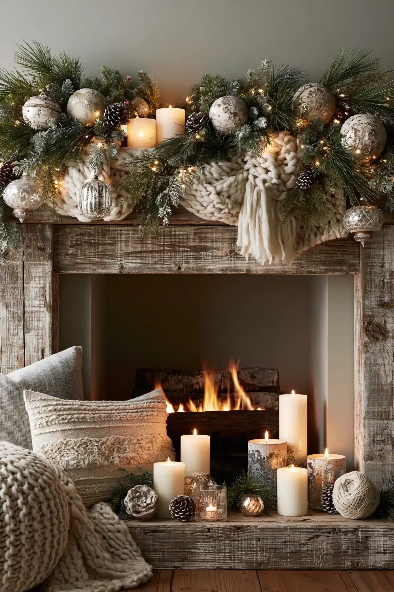 29 Christmas Mantle Decor Ideas for a Hearth That Does Not Compete With the Tree 27 christmas mantle decor