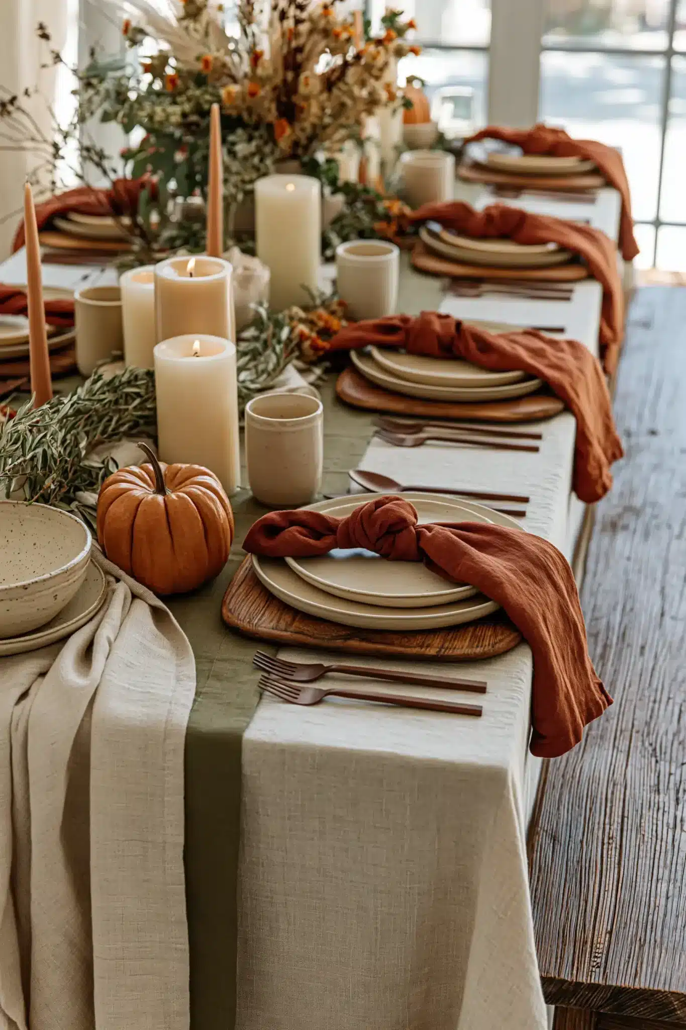 29 Thanksgiving Table Decor Ideas for a Centerpiece That Leaves Room for Plates 27 thanksgiving table decor ideas